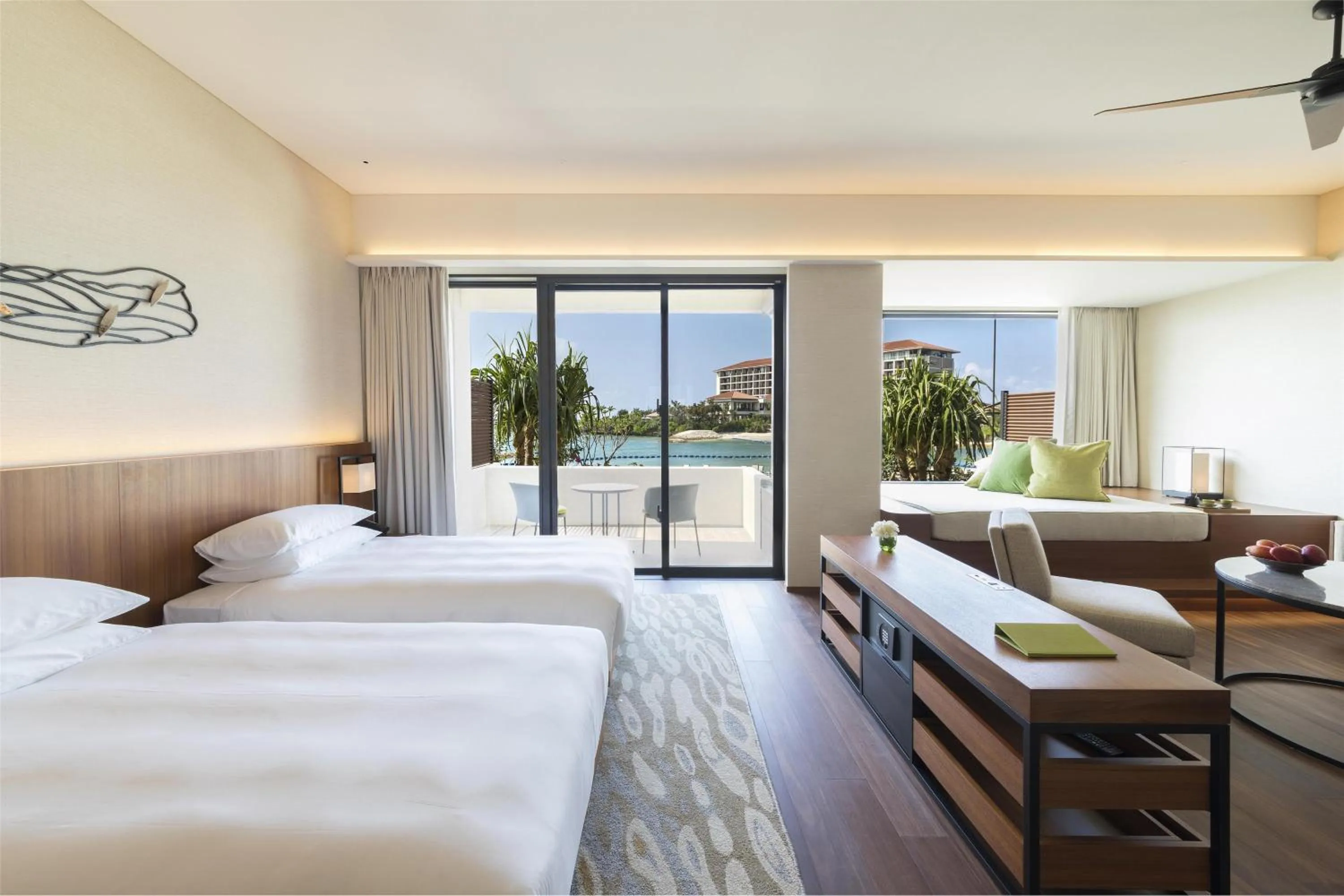 One-Bedroom Beach House with Two Single Beds in Hyatt Regency Seragaki Island Okinawa