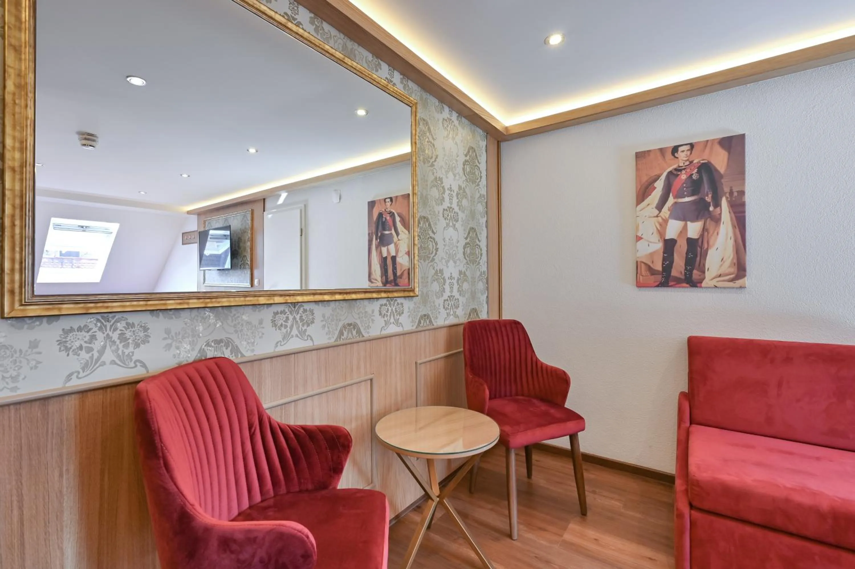 Seating area in Hotel Ludwigs