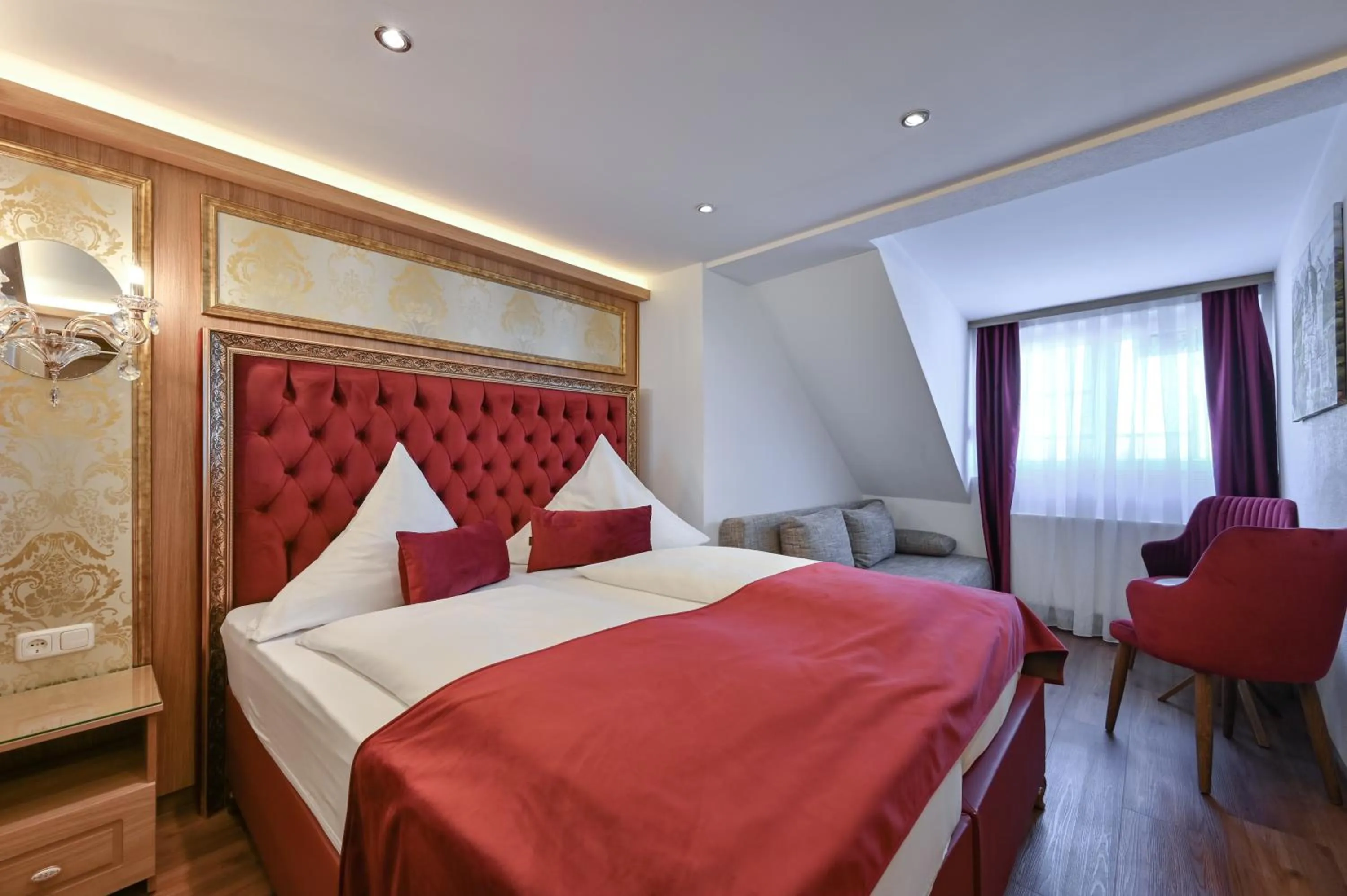 Bed in Hotel Ludwigs