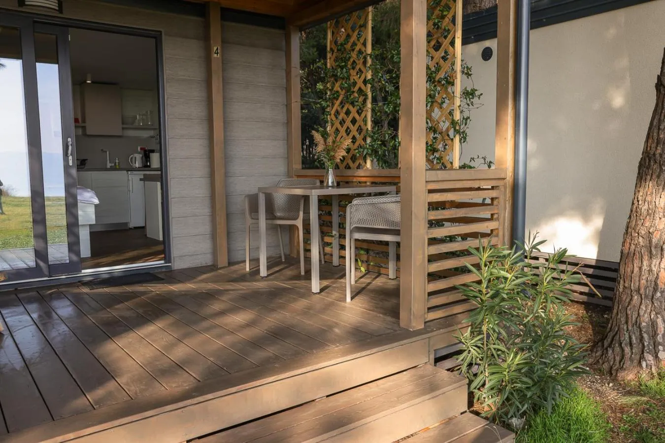 Balcony/Terrace in Camp Vransko lake - Mobile homes