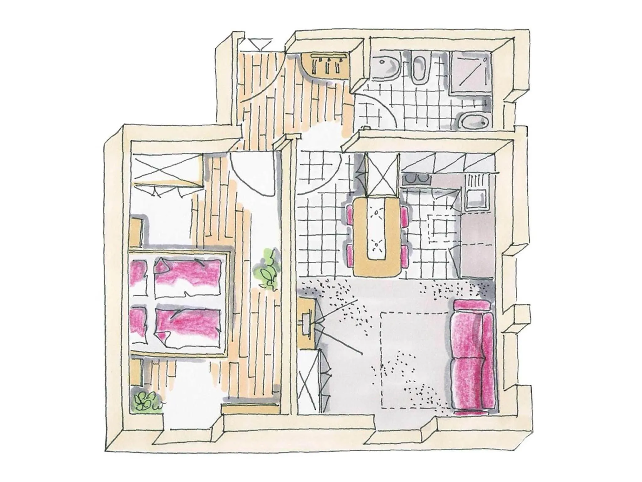 Floor plan in Residence Araldina