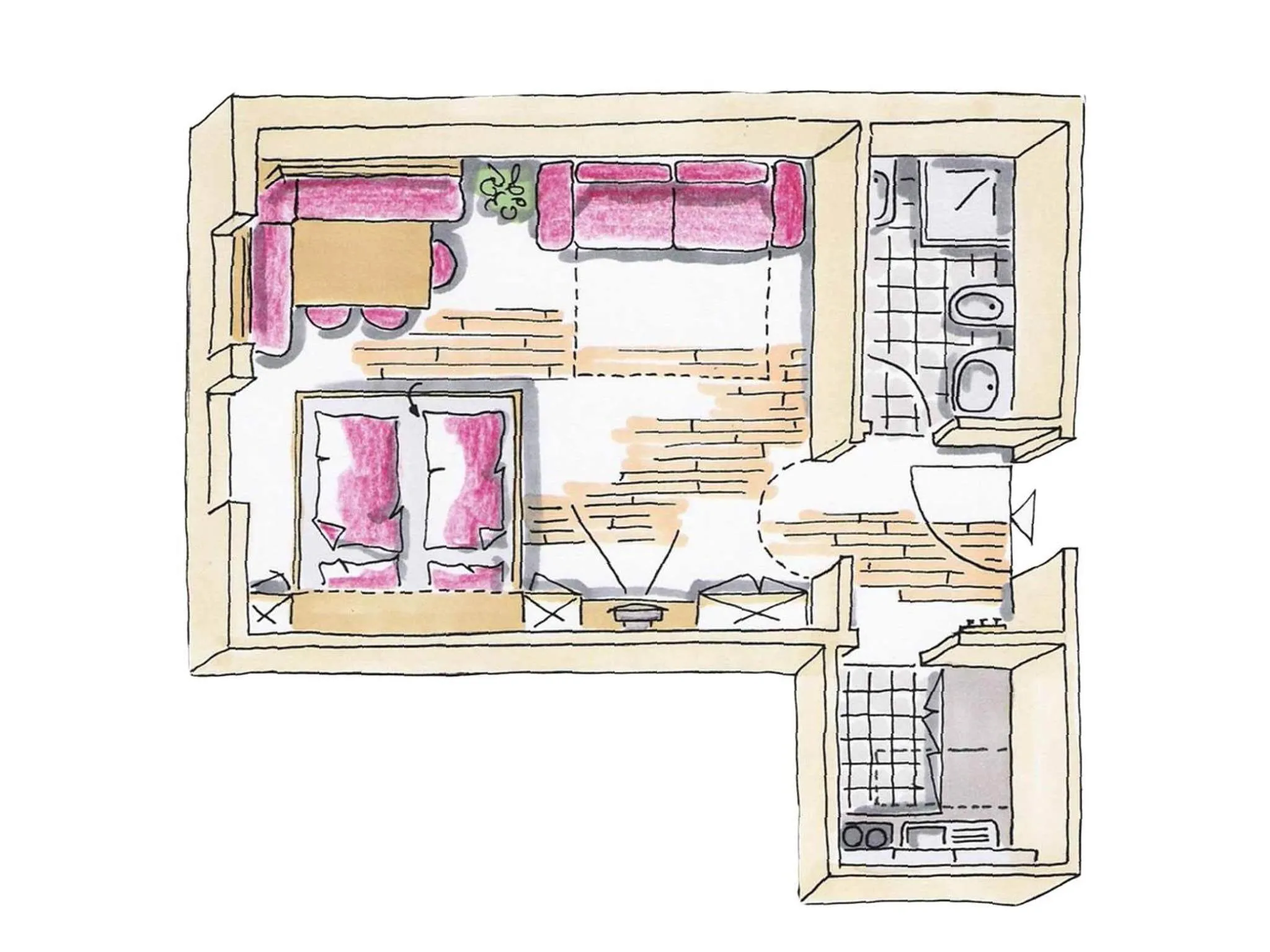 Floor plan in Residence Araldina