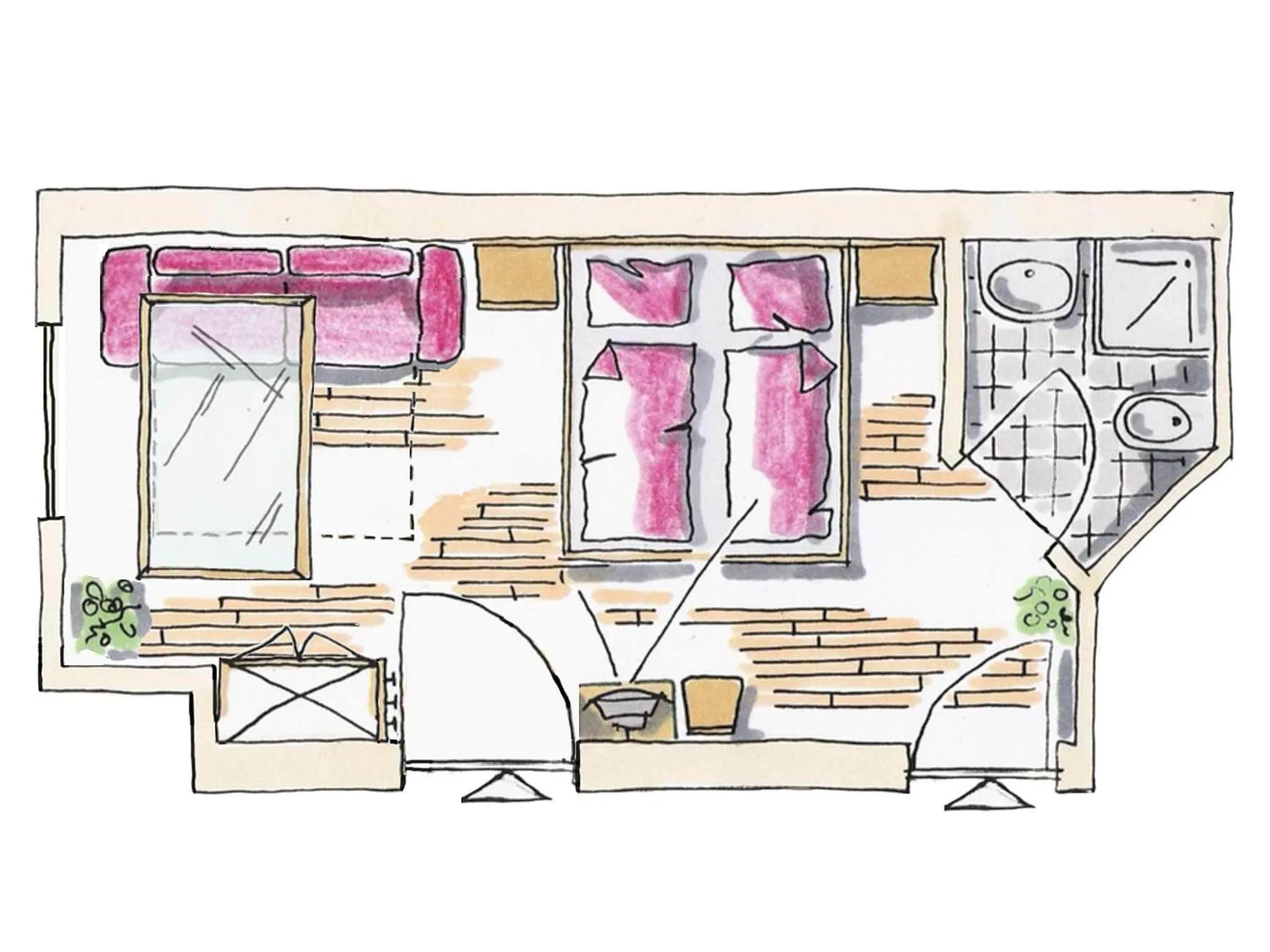 Floor plan in Residence Araldina