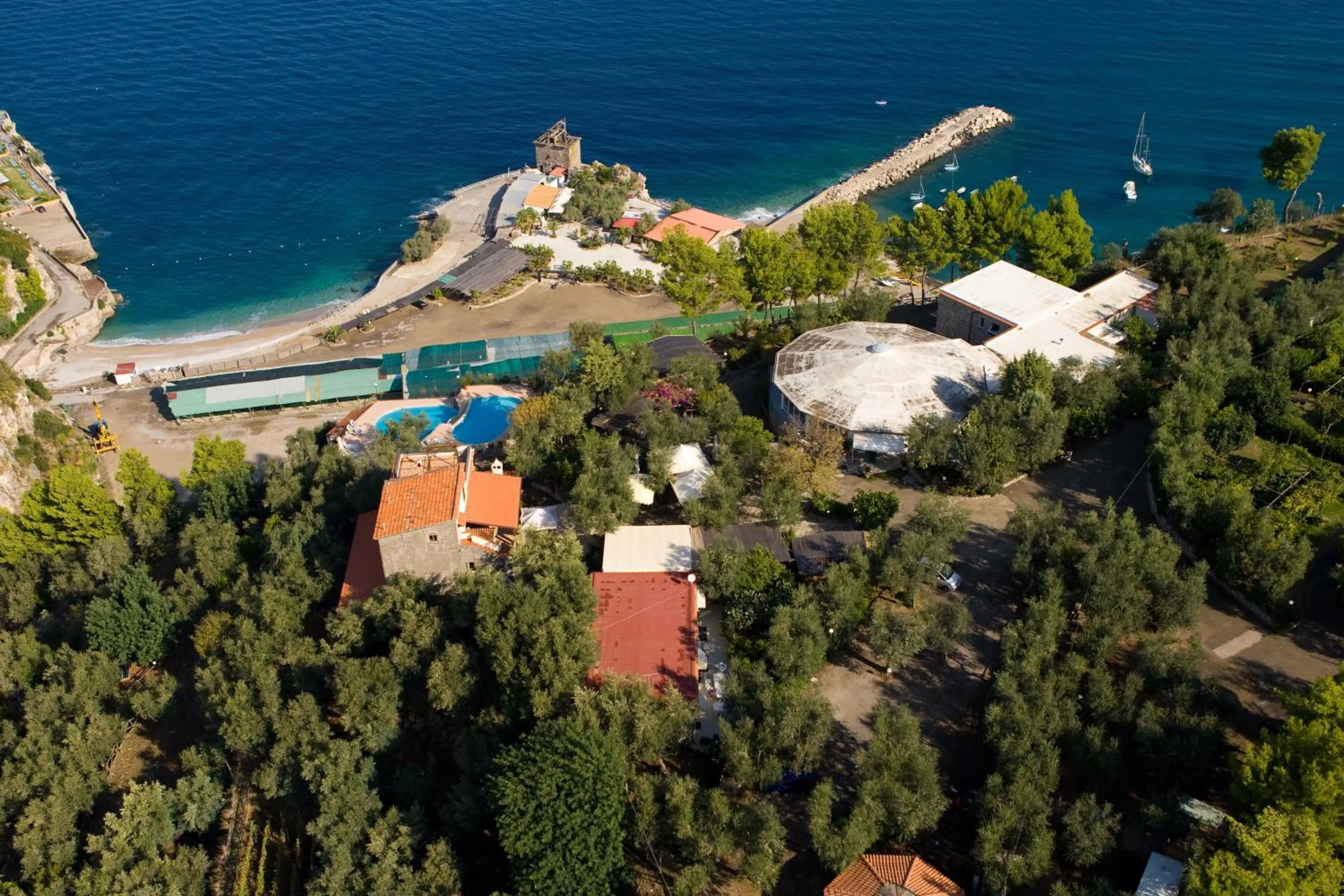 Bird's eye view in Villaggio Villa Lubrense