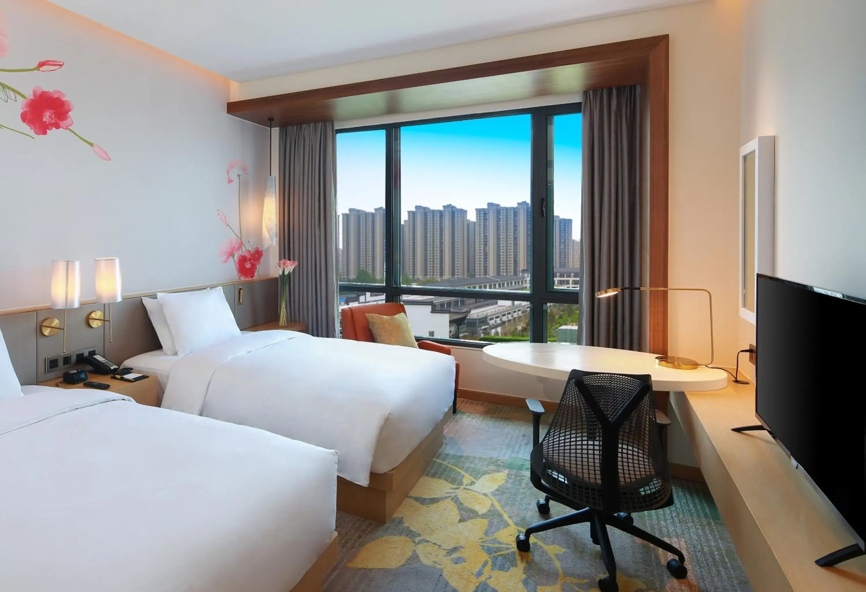 Property building, Bed in Hilton Garden Inn Qidong Property building, Bed in Hilton Garden Inn Qidong