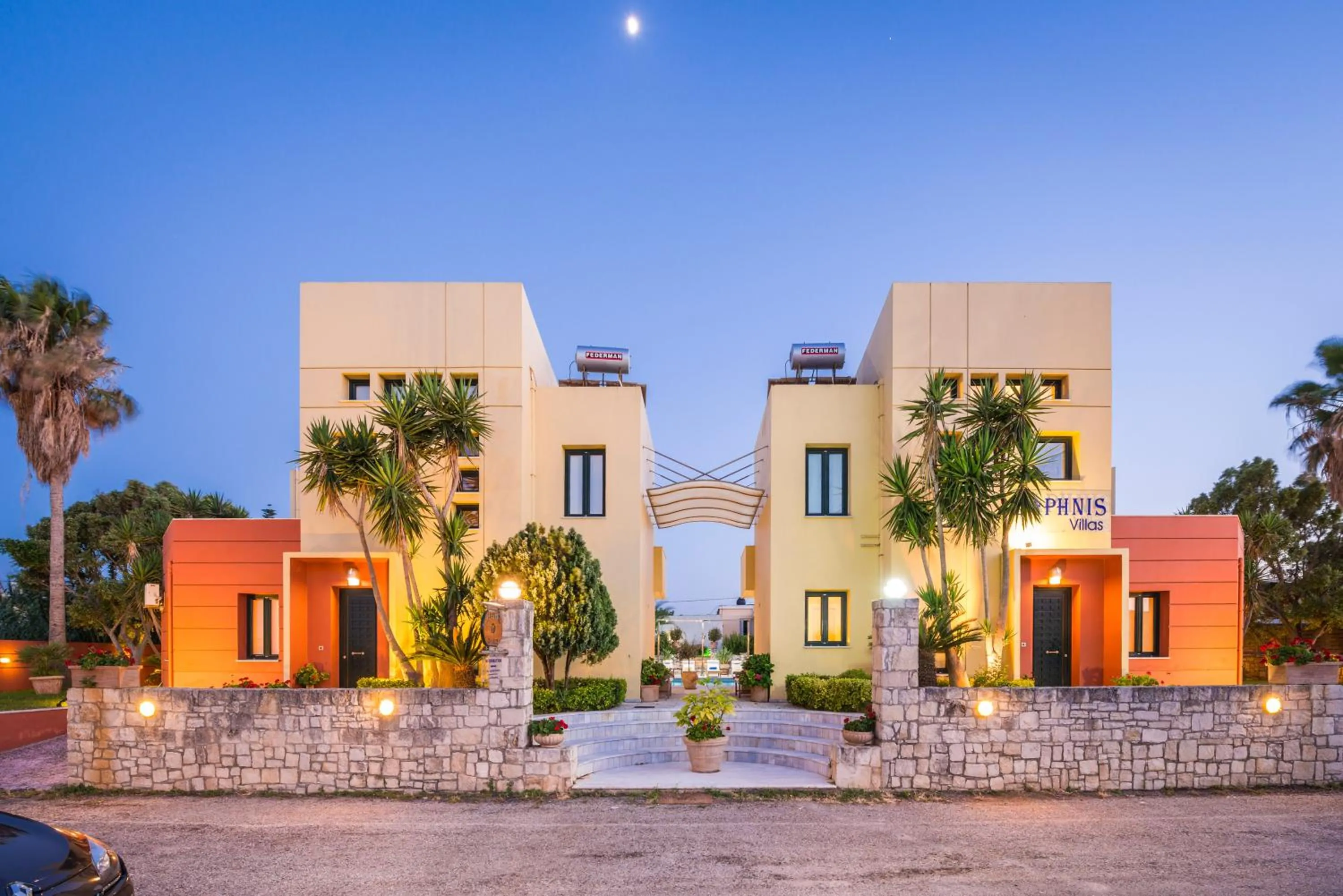 Facade/entrance in Daphnis Villas