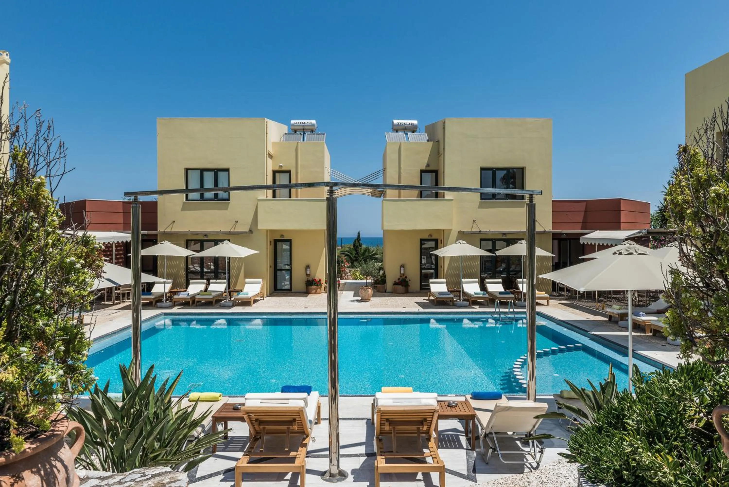 Pool view in Daphnis Villas