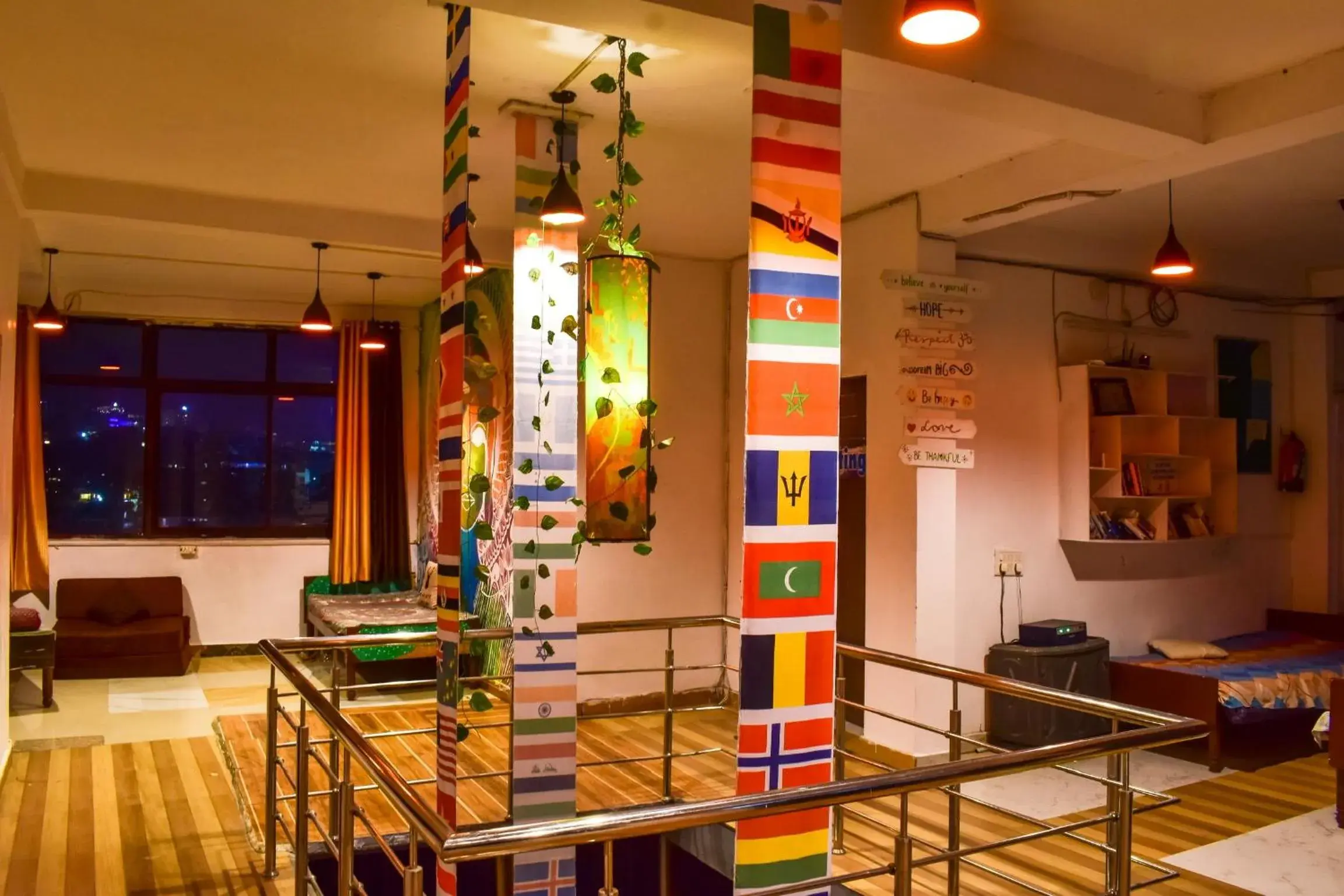 Living room in Skyard Hostel Rishikesh Laxman Jhula Living room in Skyard Hostel Rishikesh Laxman Jhula