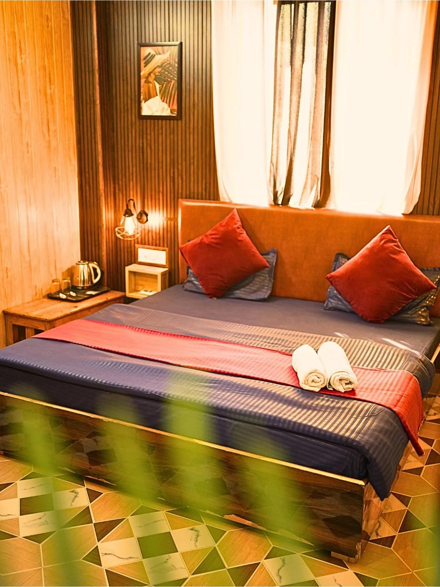 Bed in Skyard Hostel Rishikesh Laxman Jhula