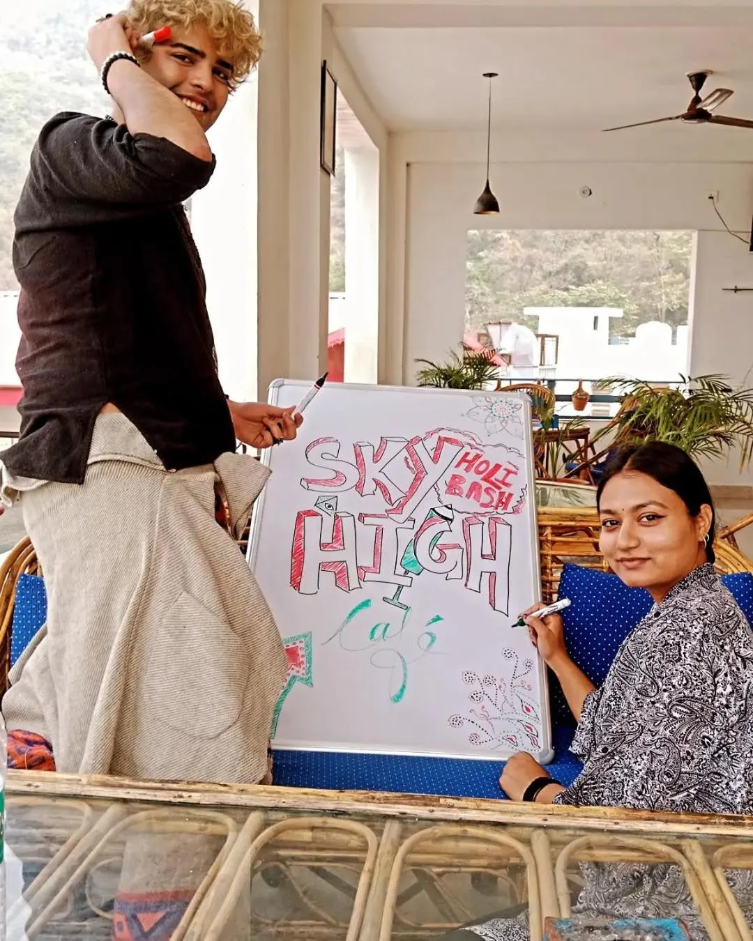 People in Skyard Hostel Rishikesh Laxman Jhula