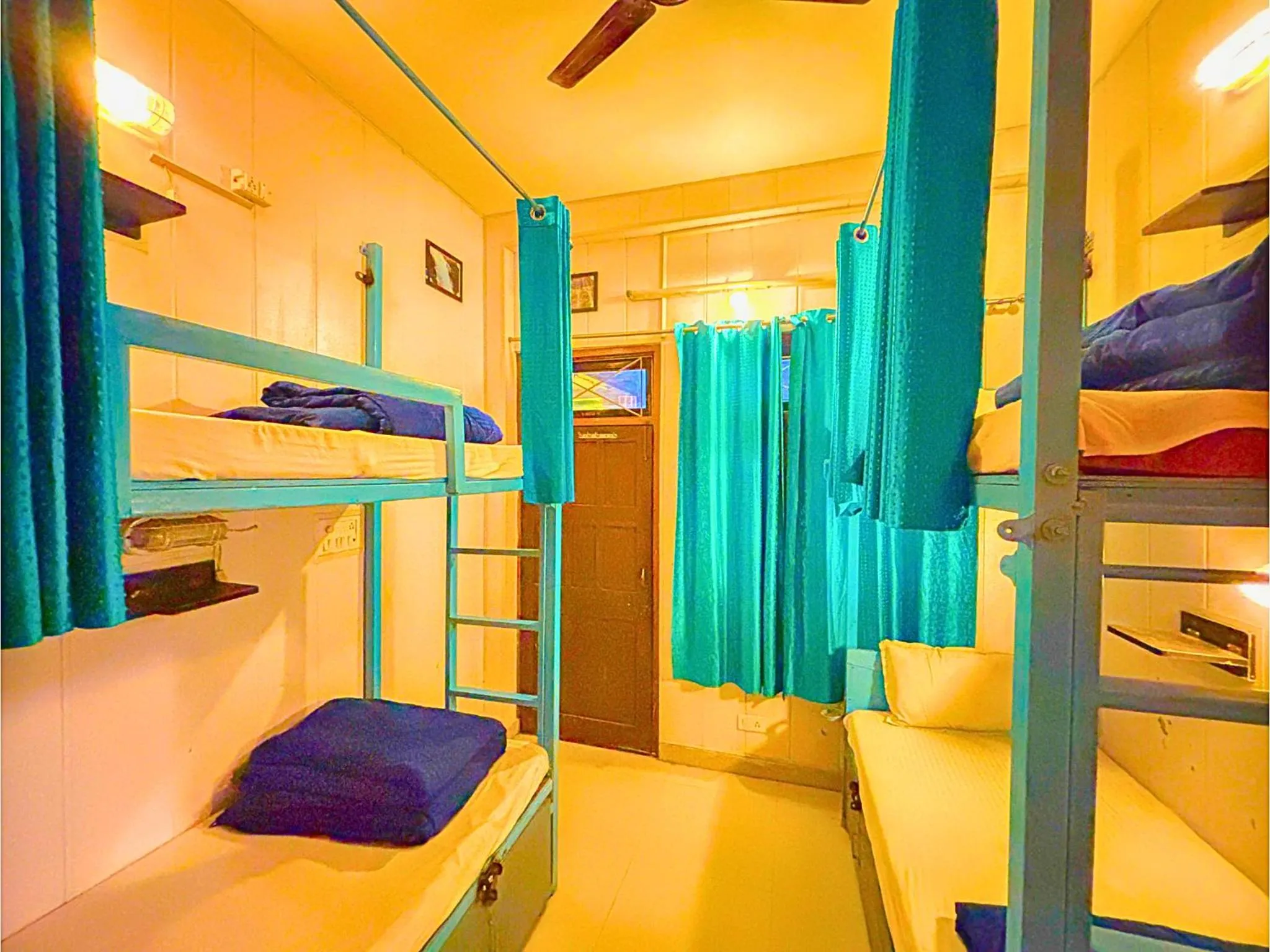 Bed in Skyard Hostel Rishikesh Laxman Jhula