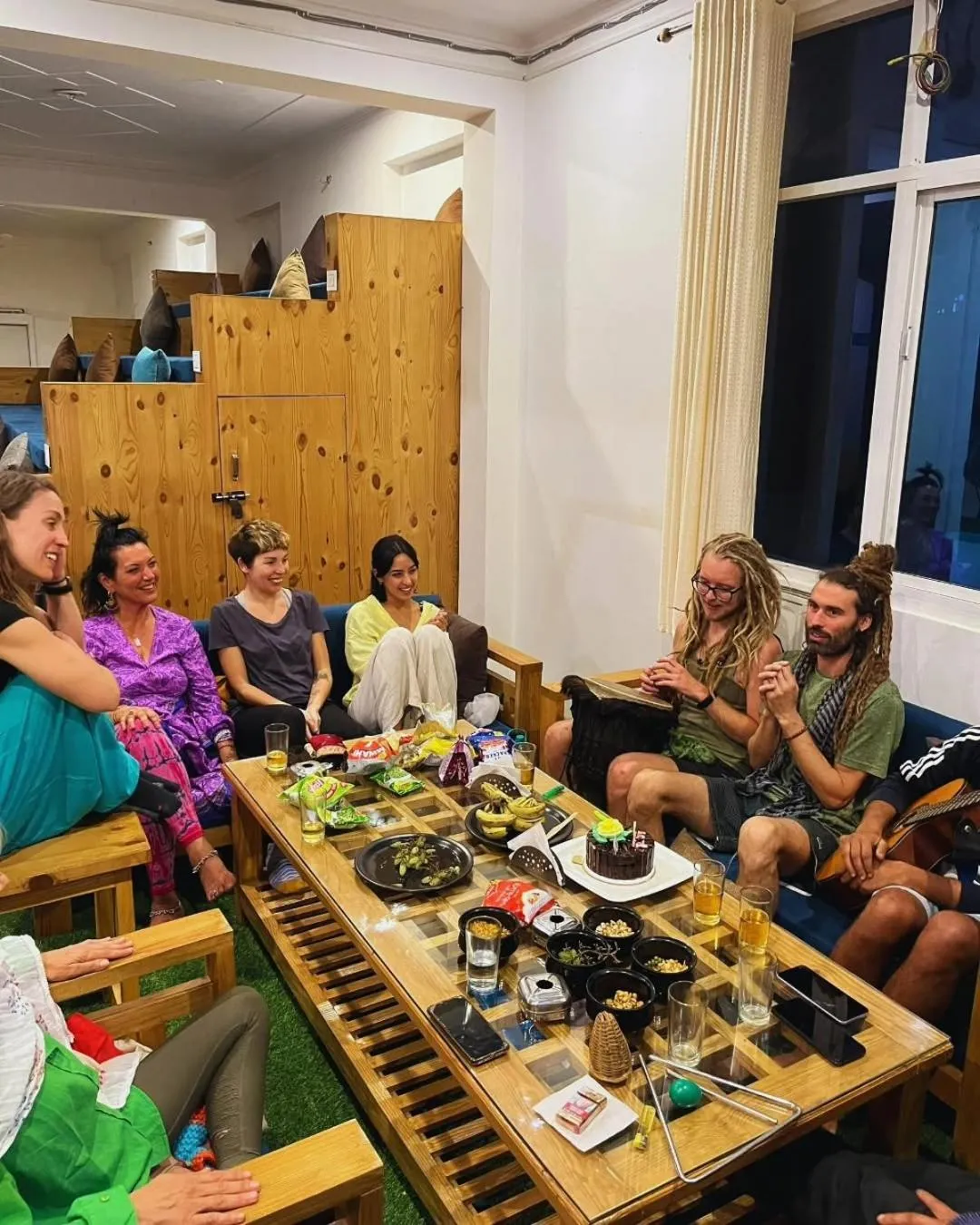 People in Skyard Hostel Rishikesh Laxman Jhula