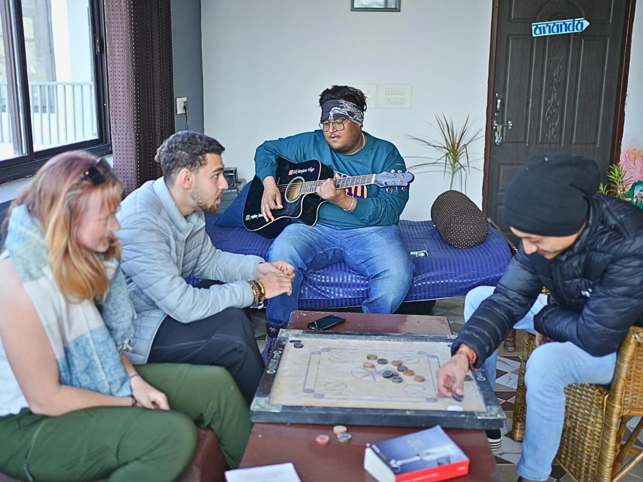 People in Skyard Hostel Rishikesh Laxman Jhula