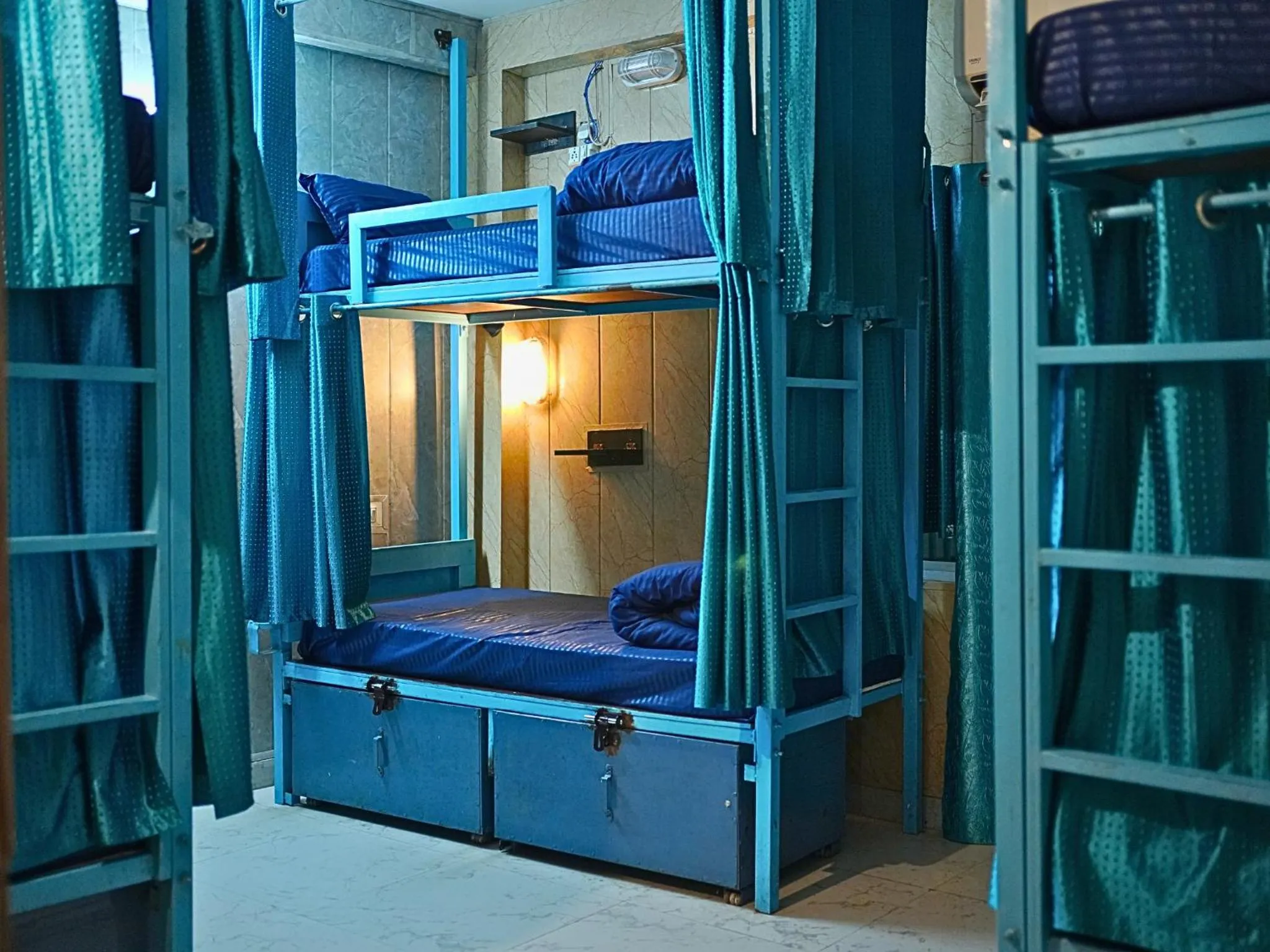 Bed in Skyard Hostel Rishikesh Laxman Jhula
