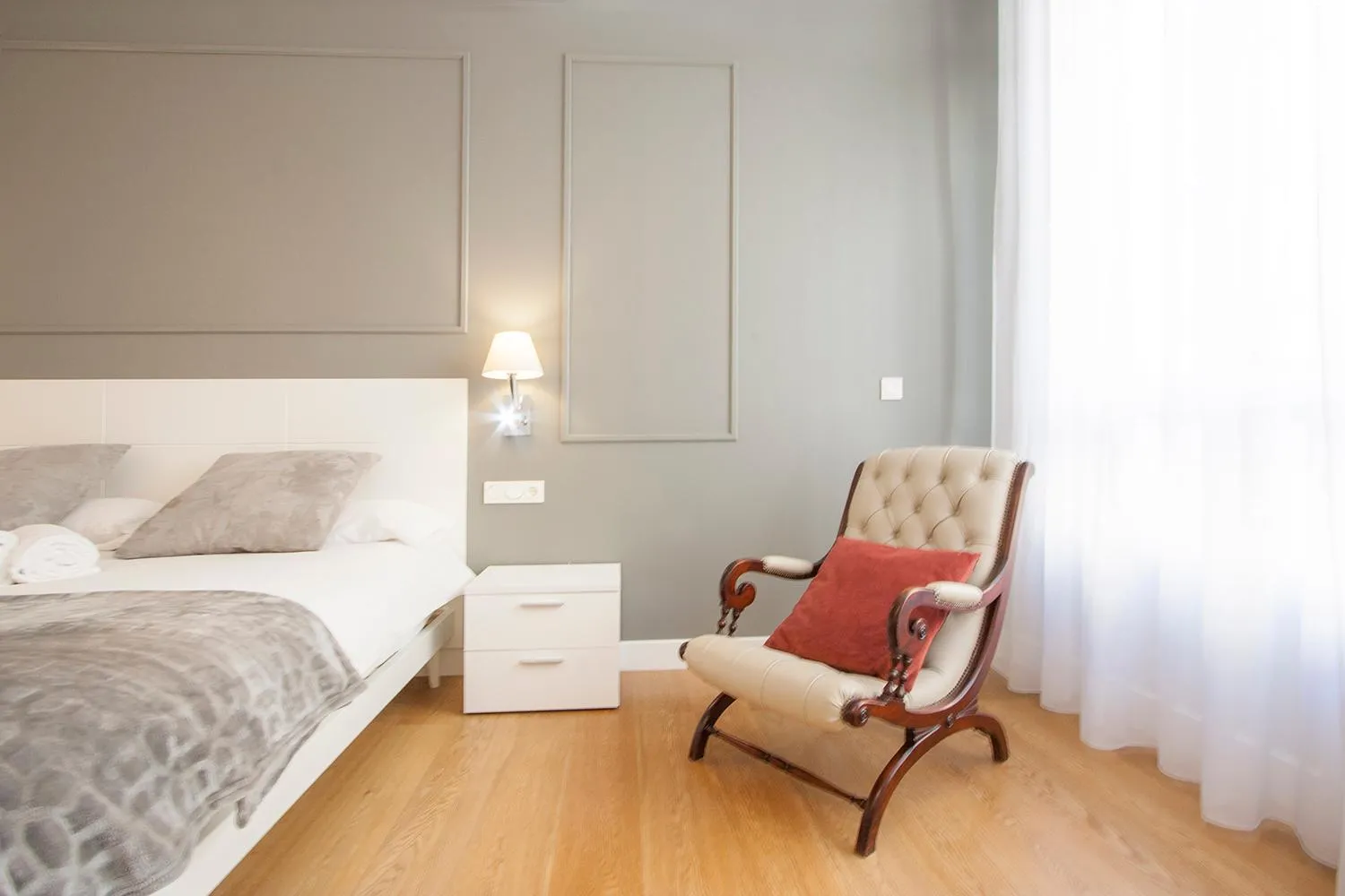 Bedroom, Bed in Gerezi - Basque Stay