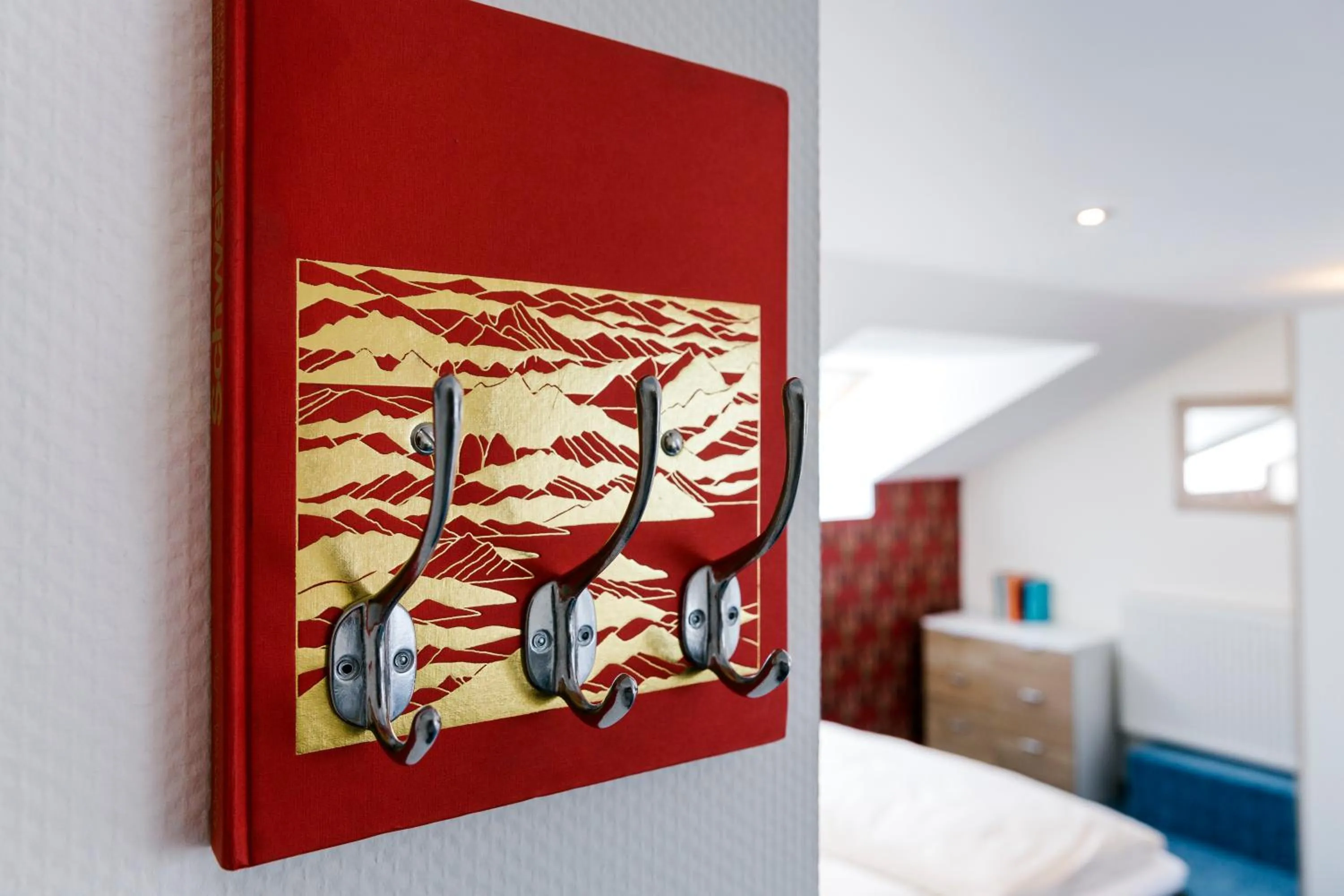 Decorative detail, Bed in Hotel auf den Hummerklippen