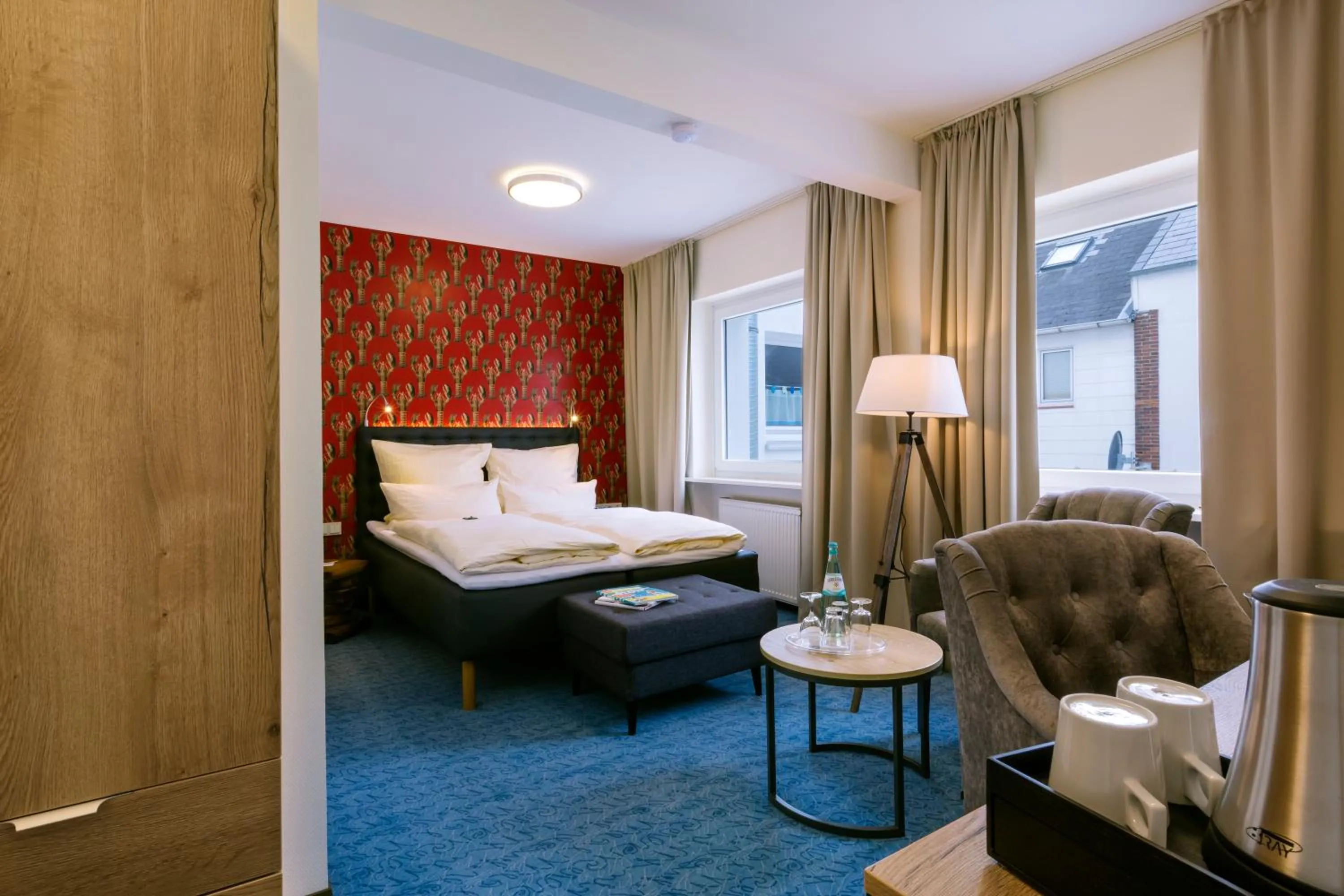 Bedroom, Bed in Hotel auf den Hummerklippen