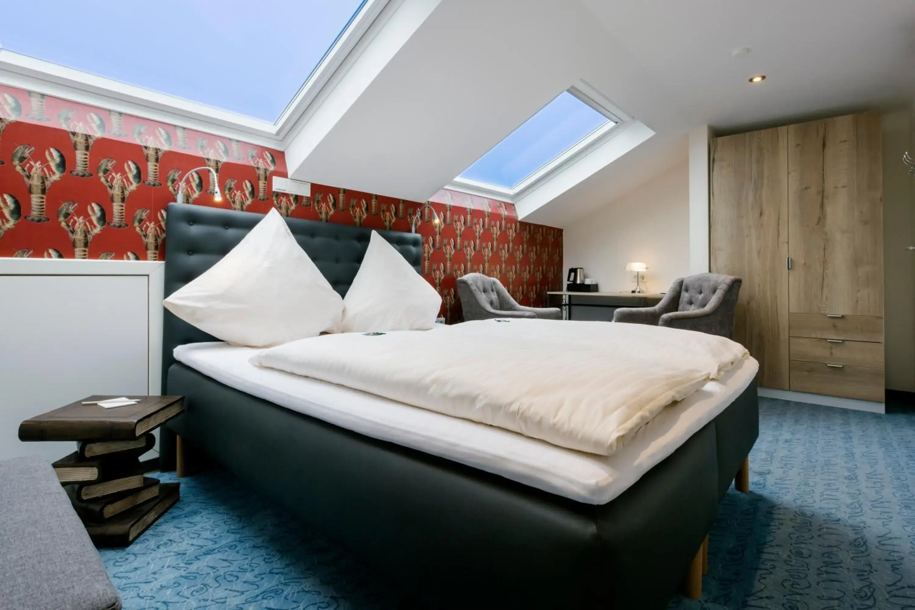 Bedroom, Bed in Hotel auf den Hummerklippen Bedroom, Bed in Hotel auf den Hummerklippen