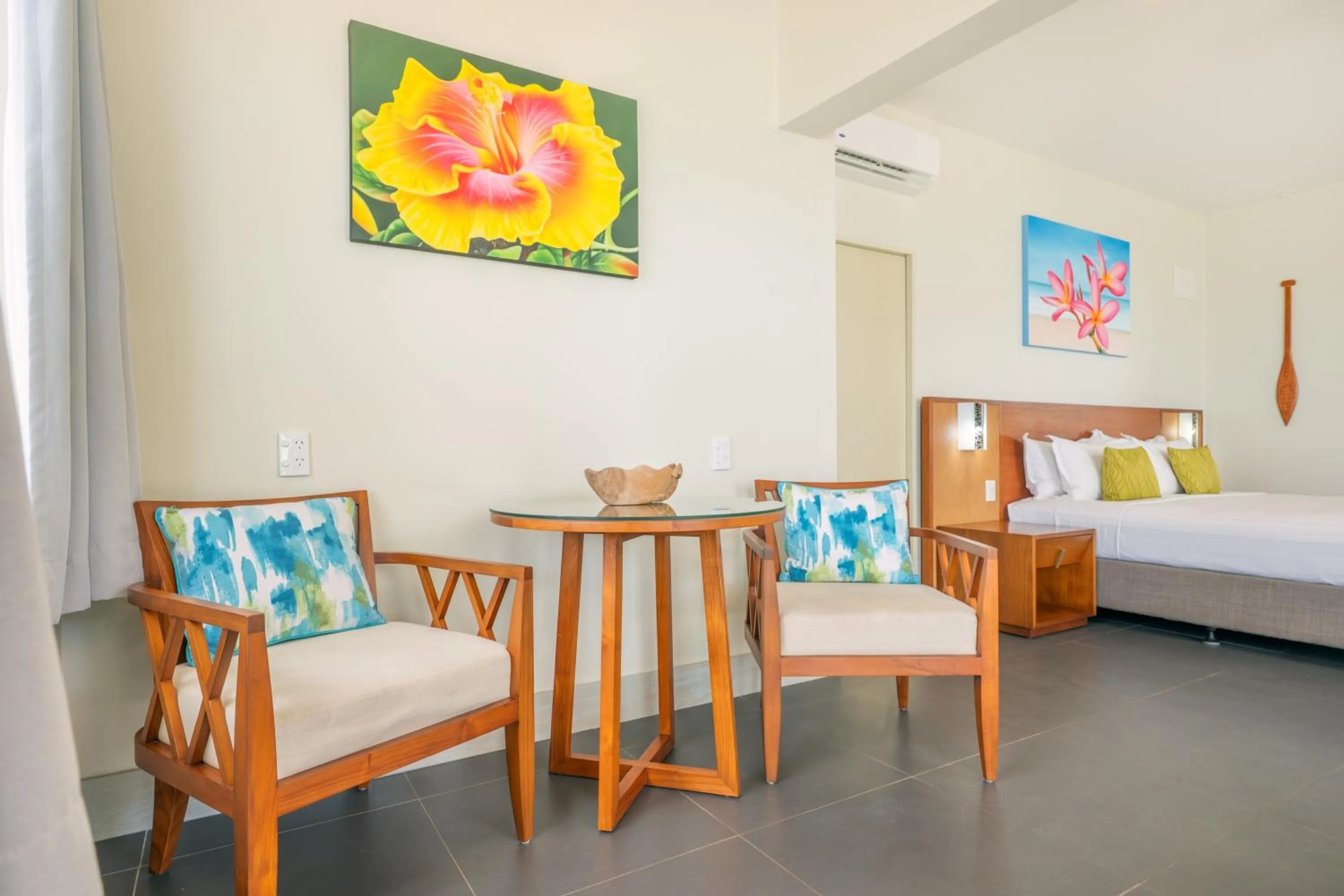 Seating area, Bed in Moana Sands Lagoon Resort - Adults Only