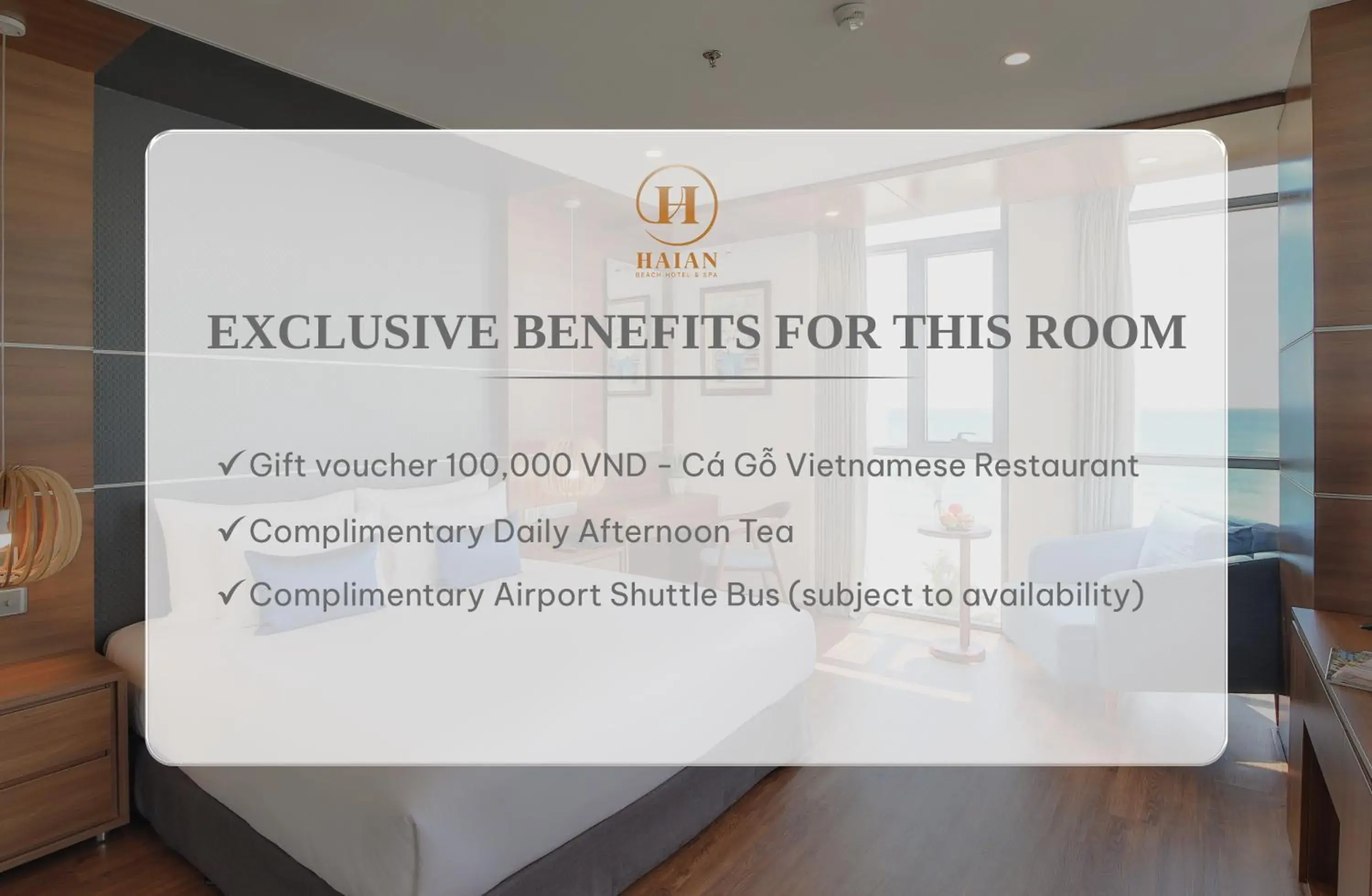 Deluxe Double Room with Sea View - single occupancy - Afternoon Tea Included in HAIAN Beach Hotel & Spa Deluxe Double Room with Sea View - single occupancy - Afternoon Tea Included in HAIAN Beach Hotel & Spa