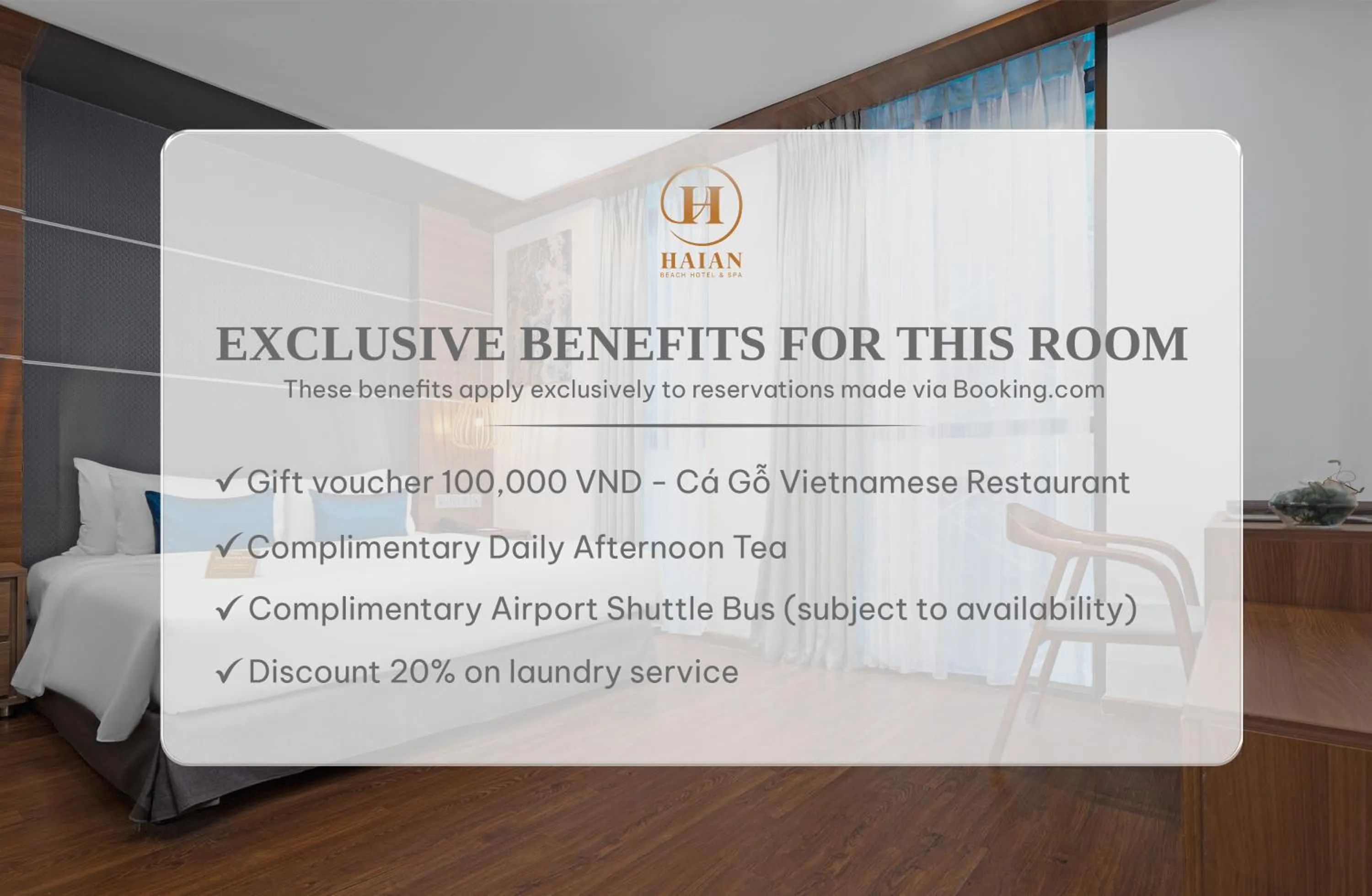 room service in HAIAN Beach Hotel & Spa