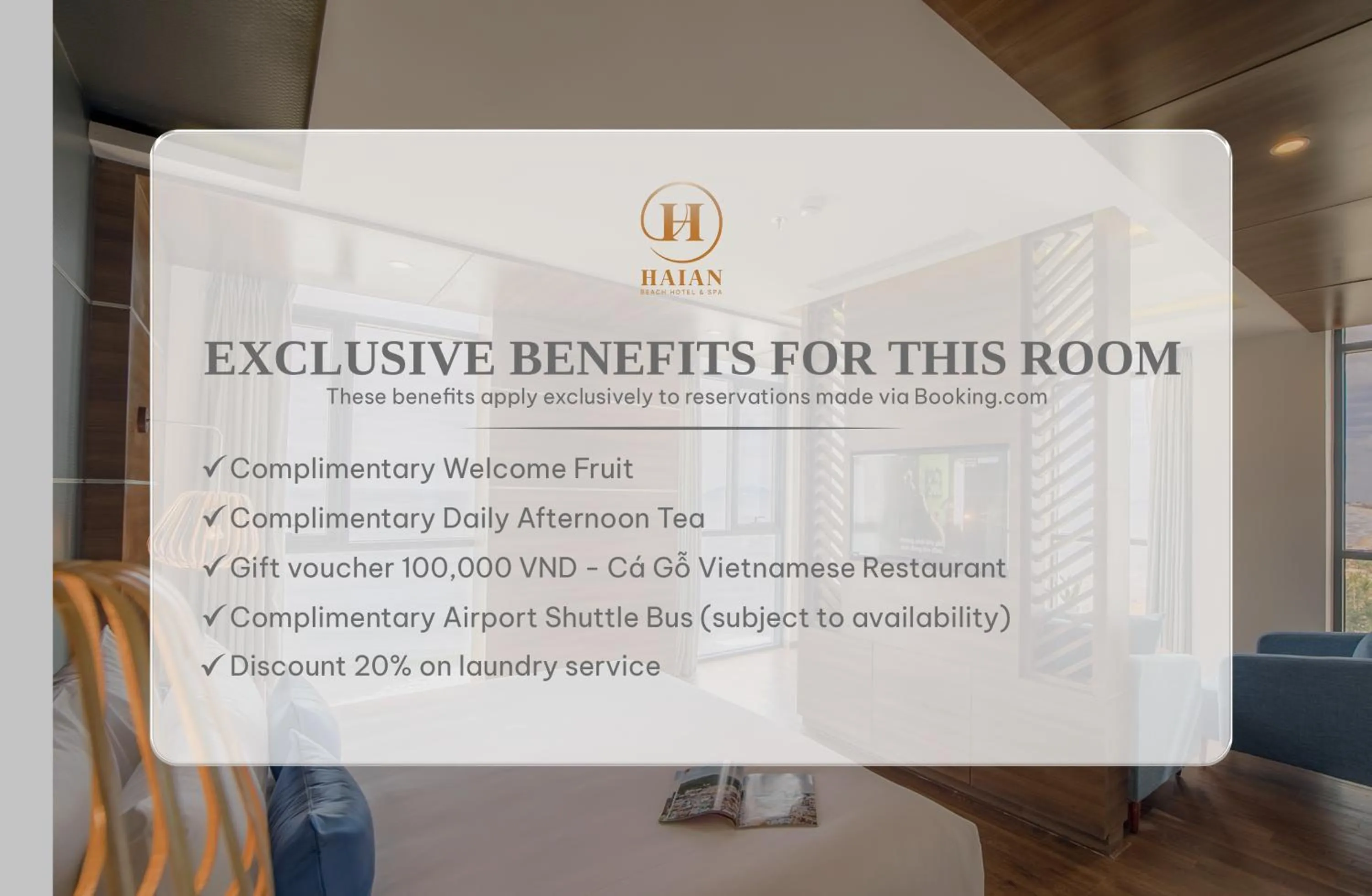 room service in HAIAN Beach Hotel & Spa