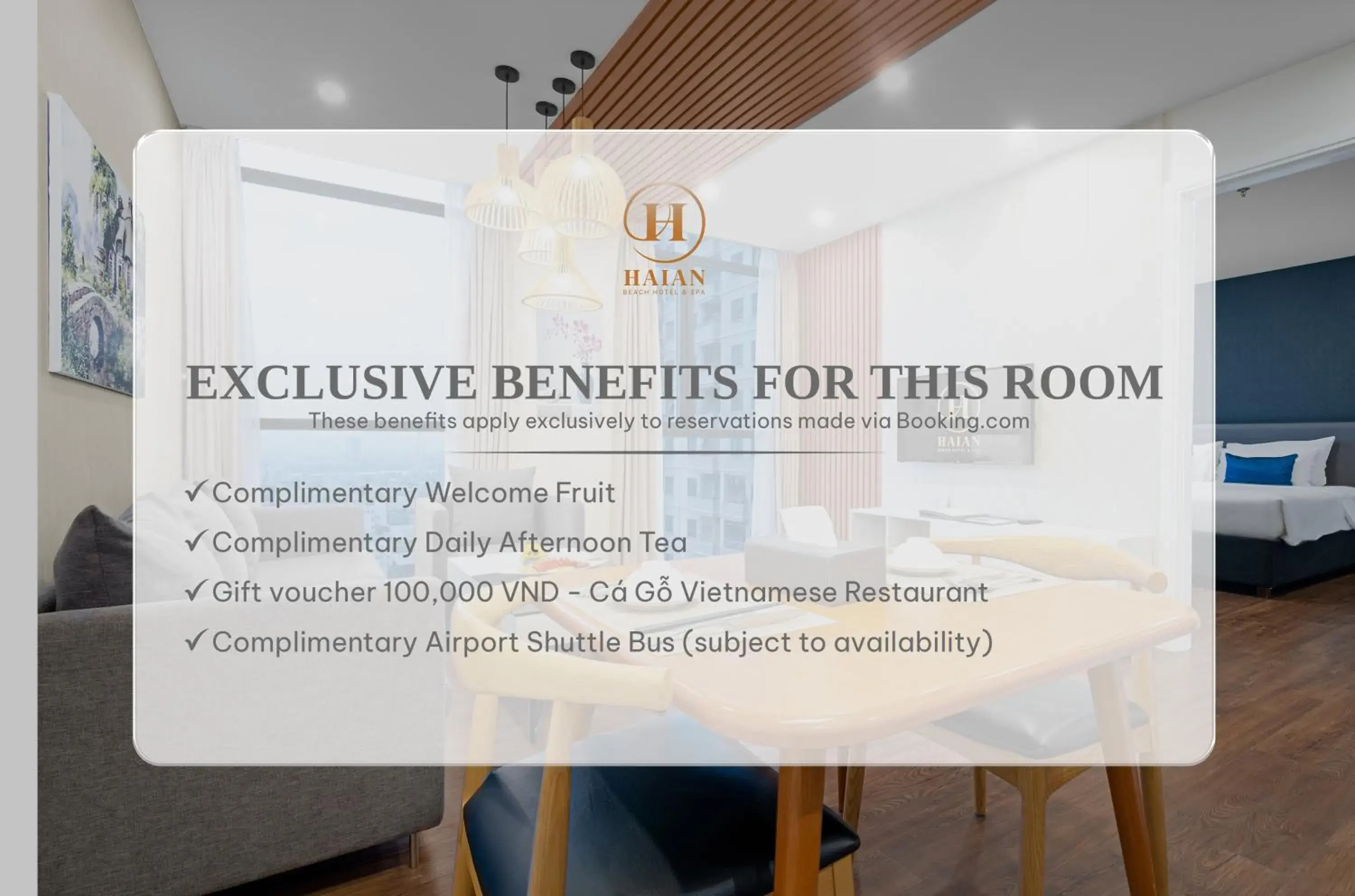 Two-Bedroom Apartment City View - Afternoon Tea Included in HAIAN Beach Hotel & Spa Two-Bedroom Apartment City View - Afternoon Tea Included in HAIAN Beach Hotel & Spa