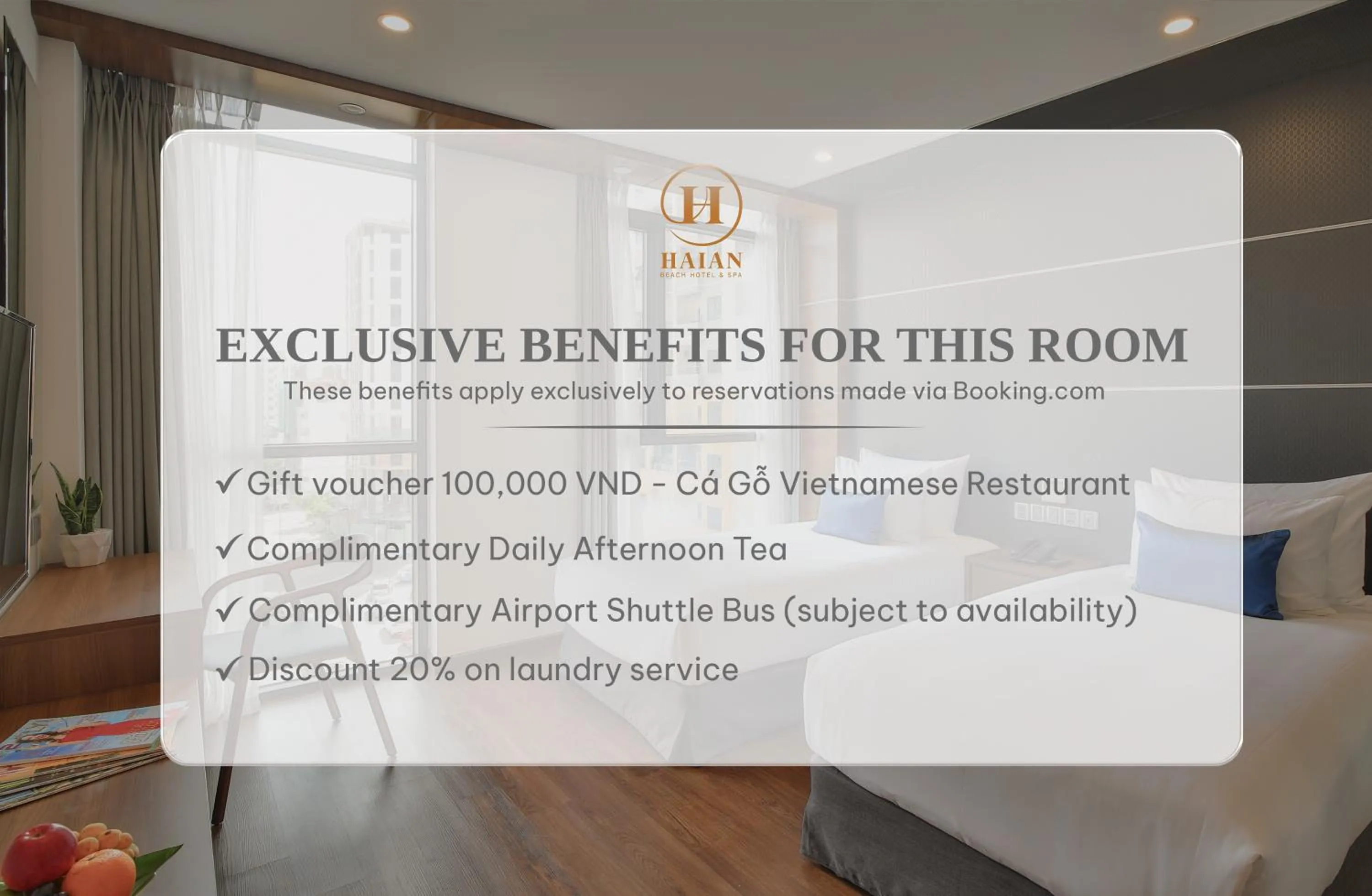 room service in HAIAN Beach Hotel & Spa