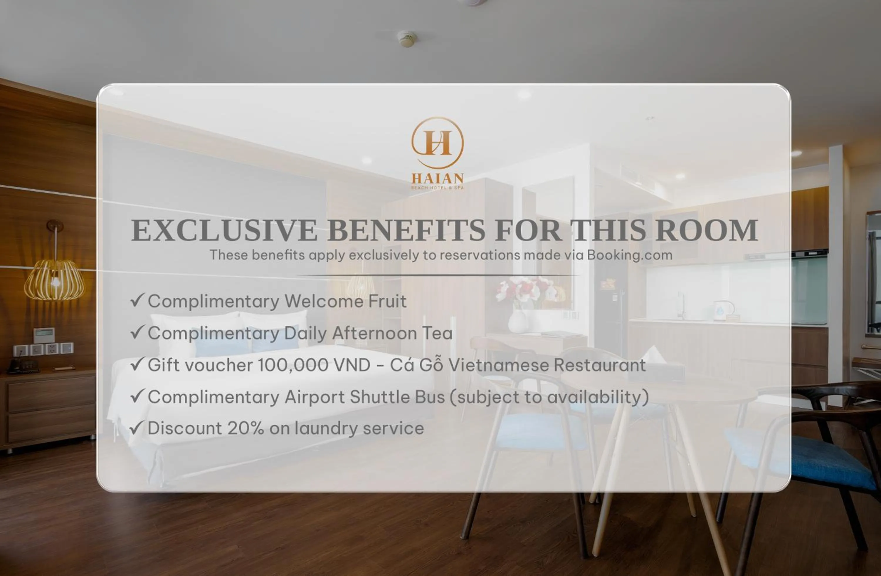 room service in HAIAN Beach Hotel & Spa