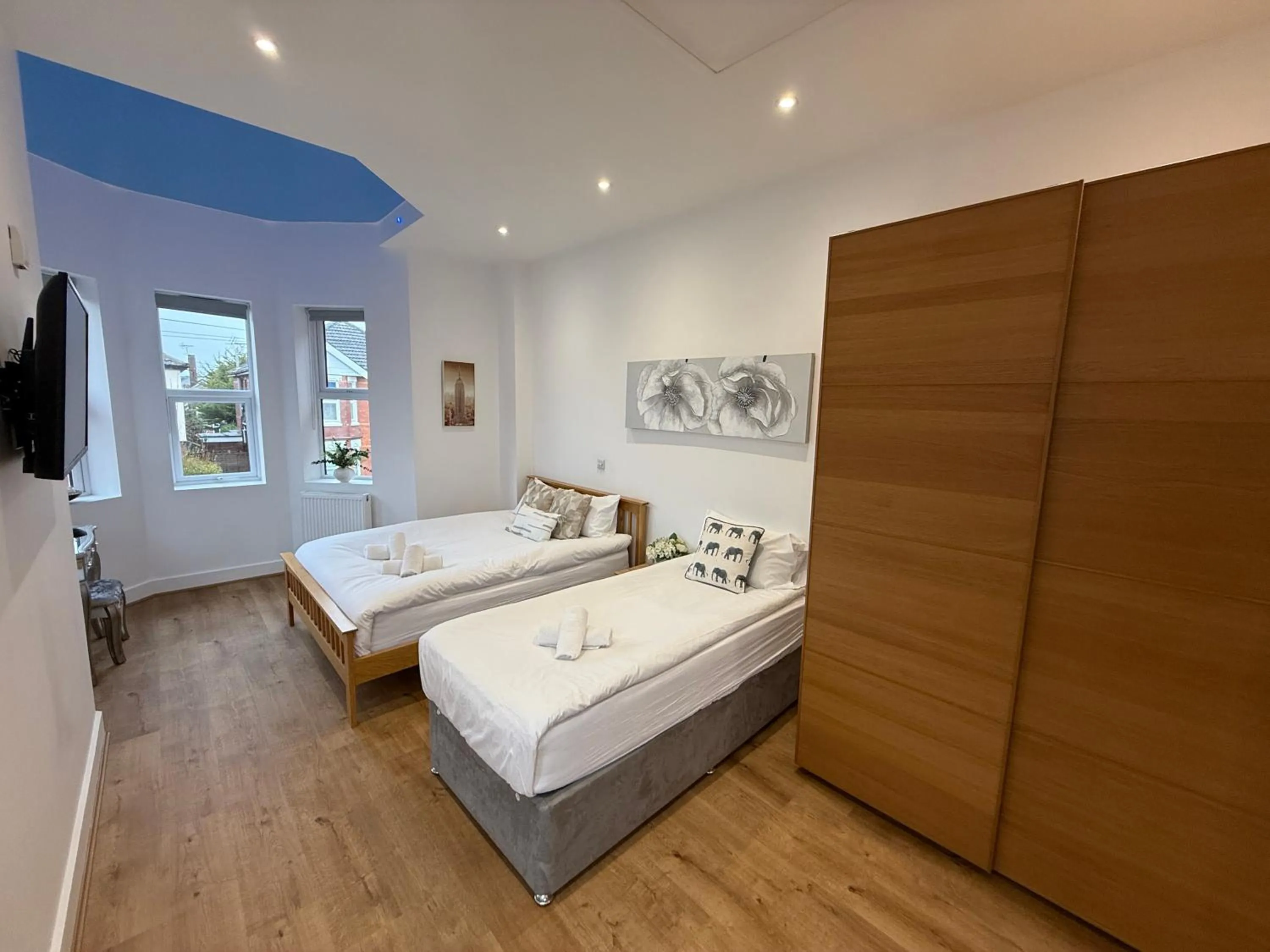 Bed in Holiday Home Hot Tub & Sauna