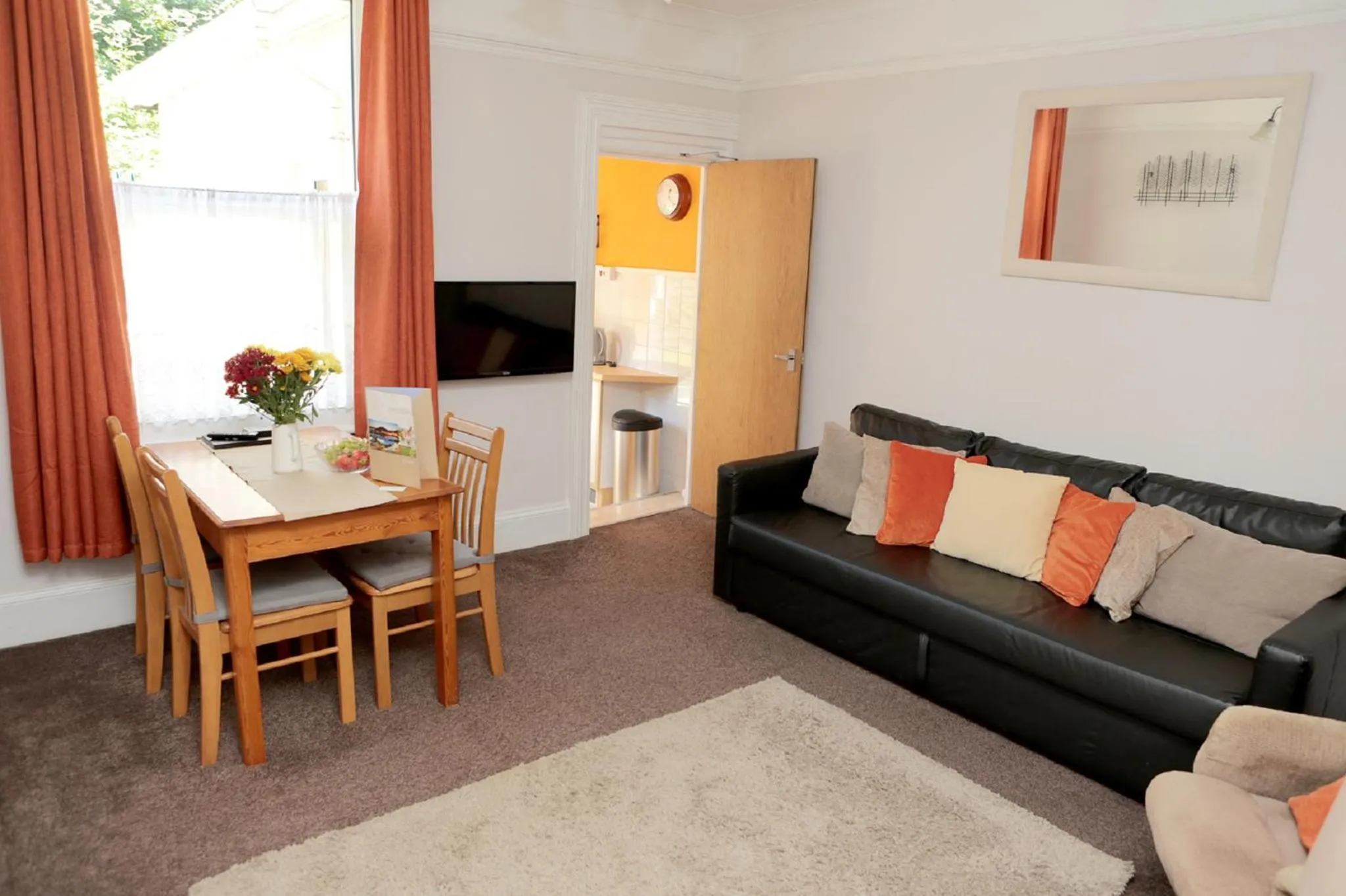 Living room in Abbey View Holiday Flats