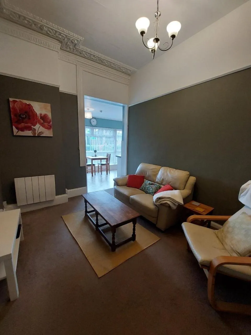 Living room in Abbey View Holiday Flats