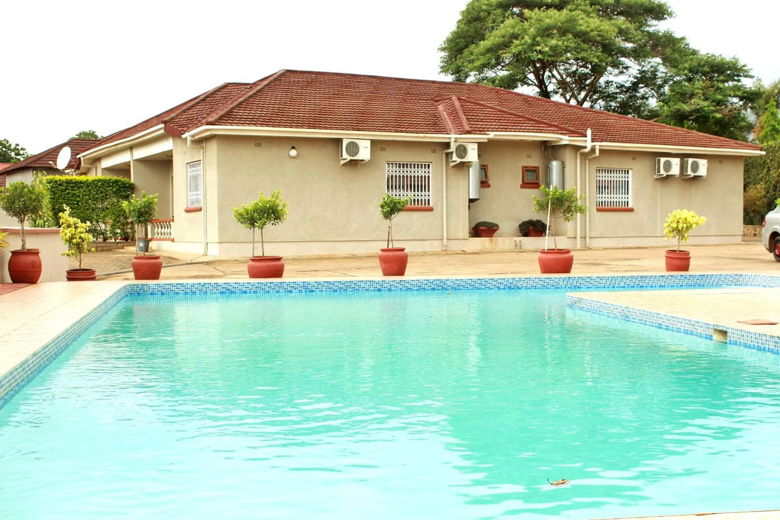 Pool view in Avon Apartments