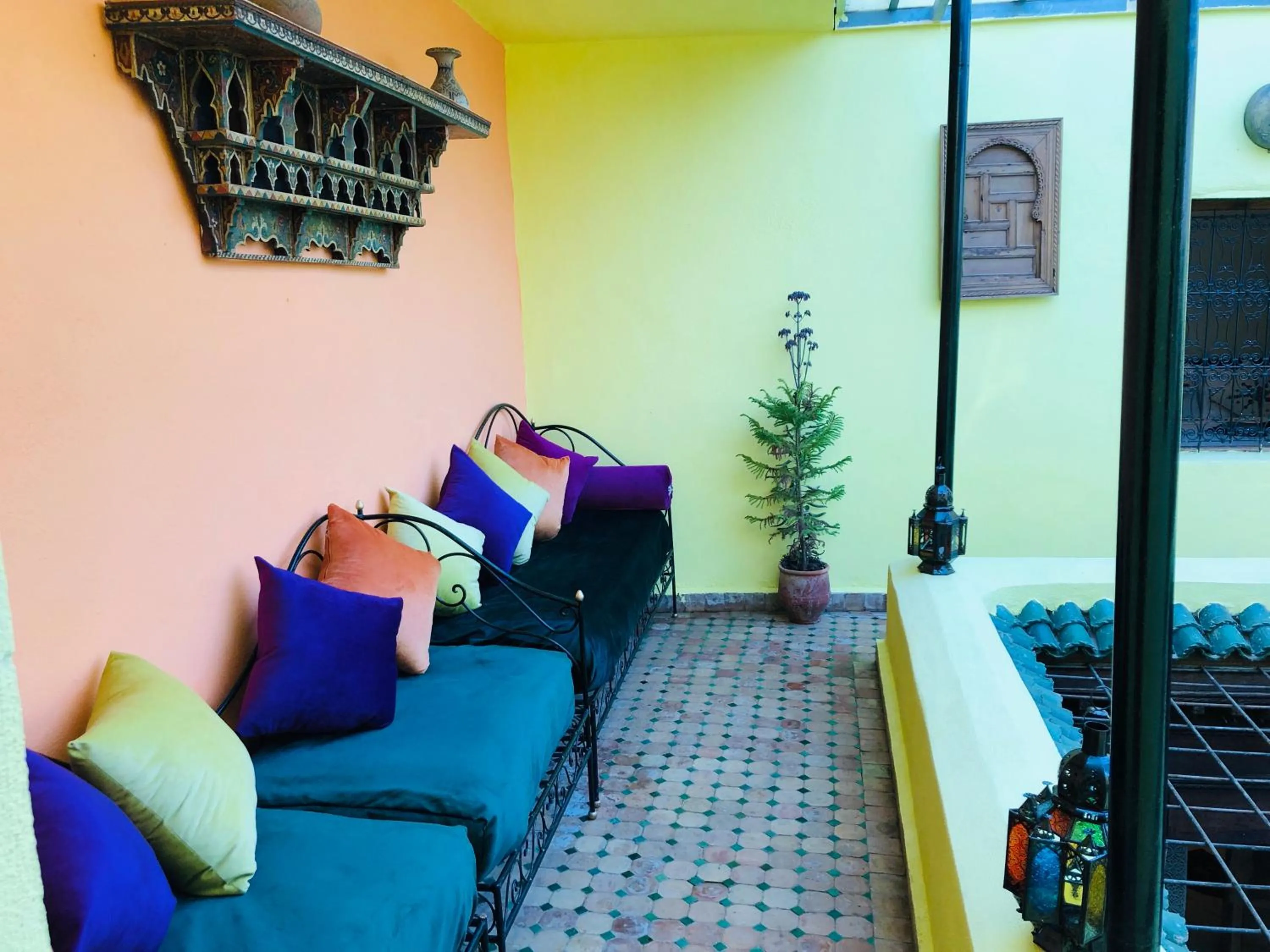 Seating area in Riad Hidaya