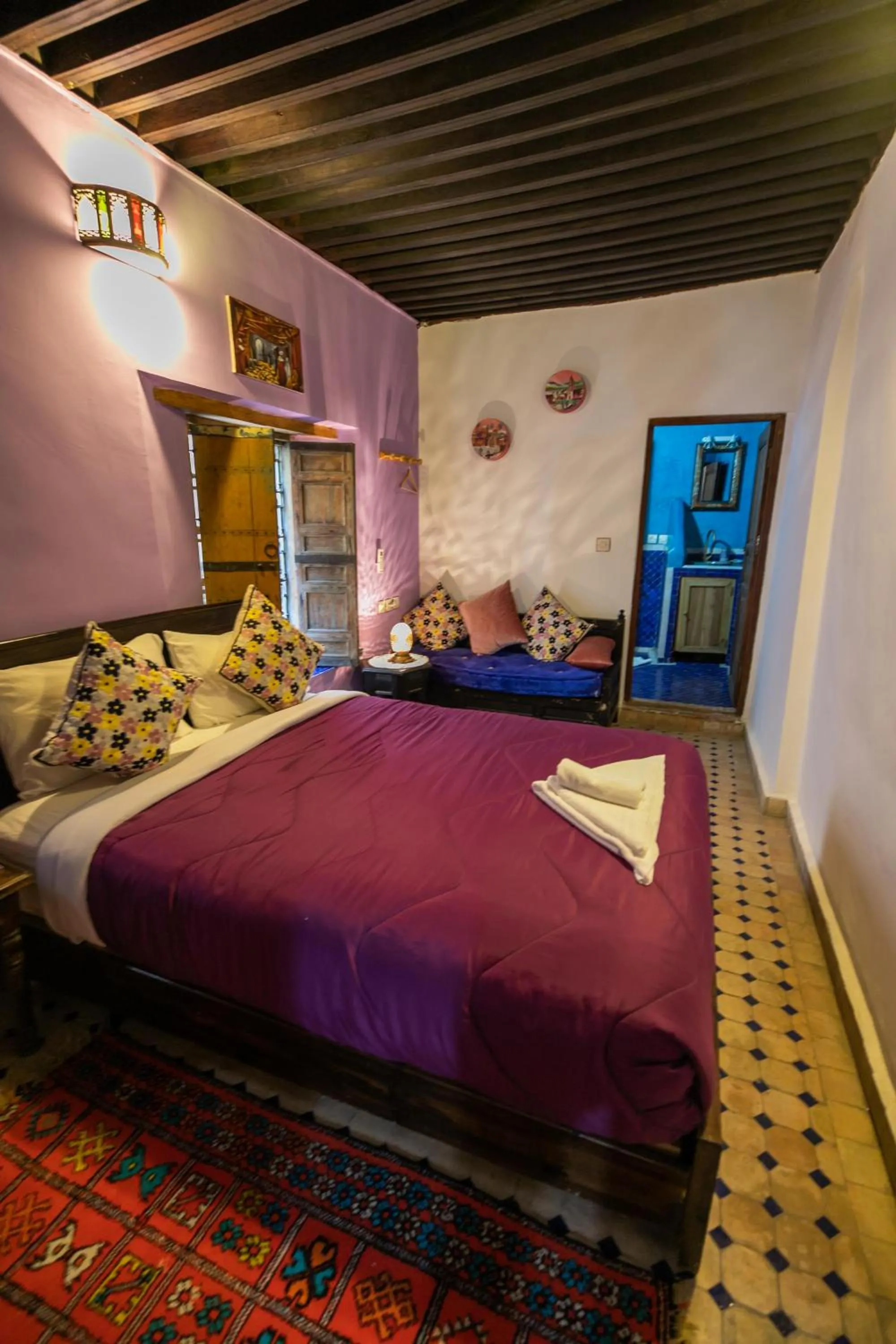 Bed in Riad Hidaya