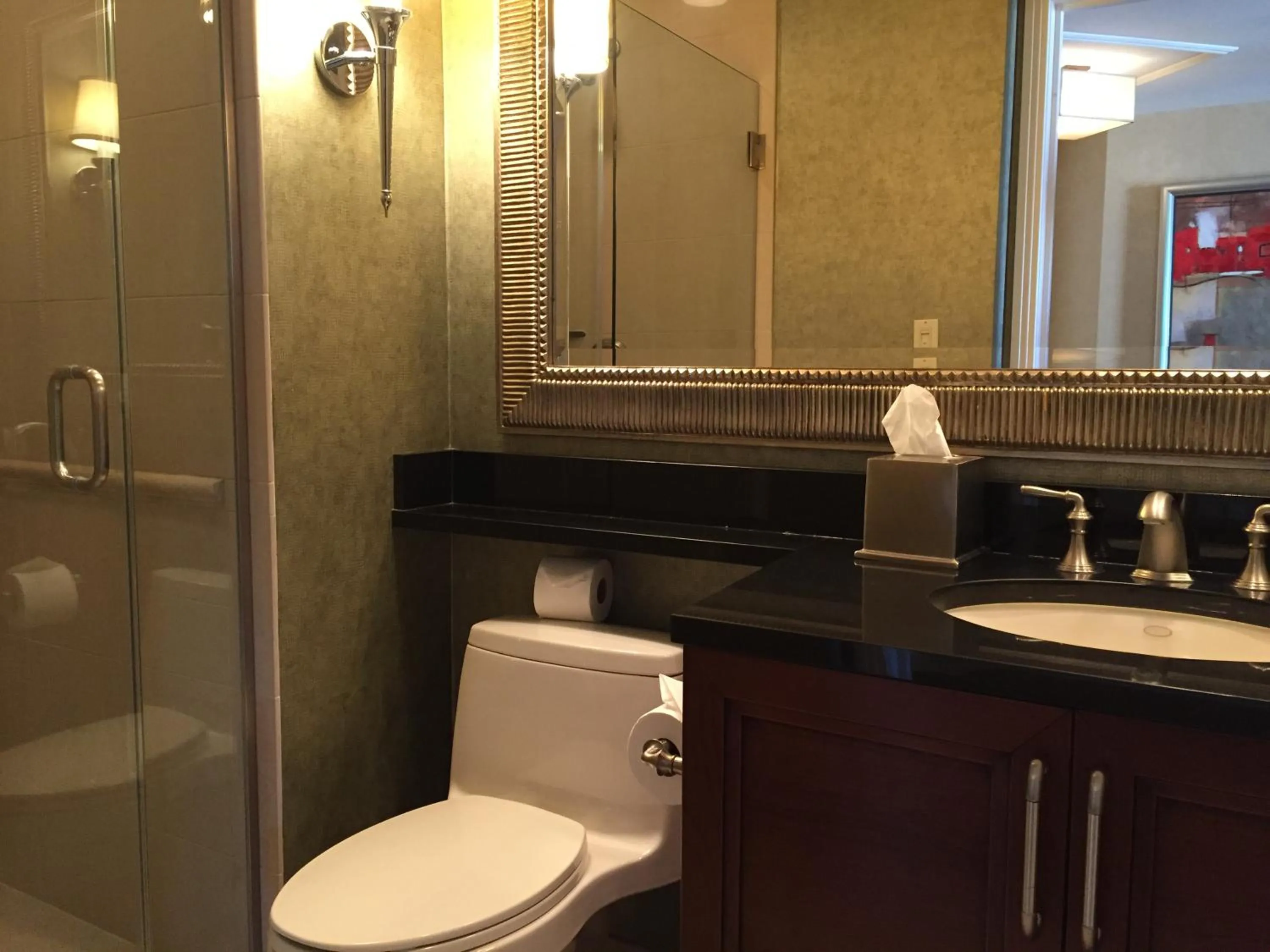 Bathroom in True 1BR Balcony Suite with Strip View at MGM Signature