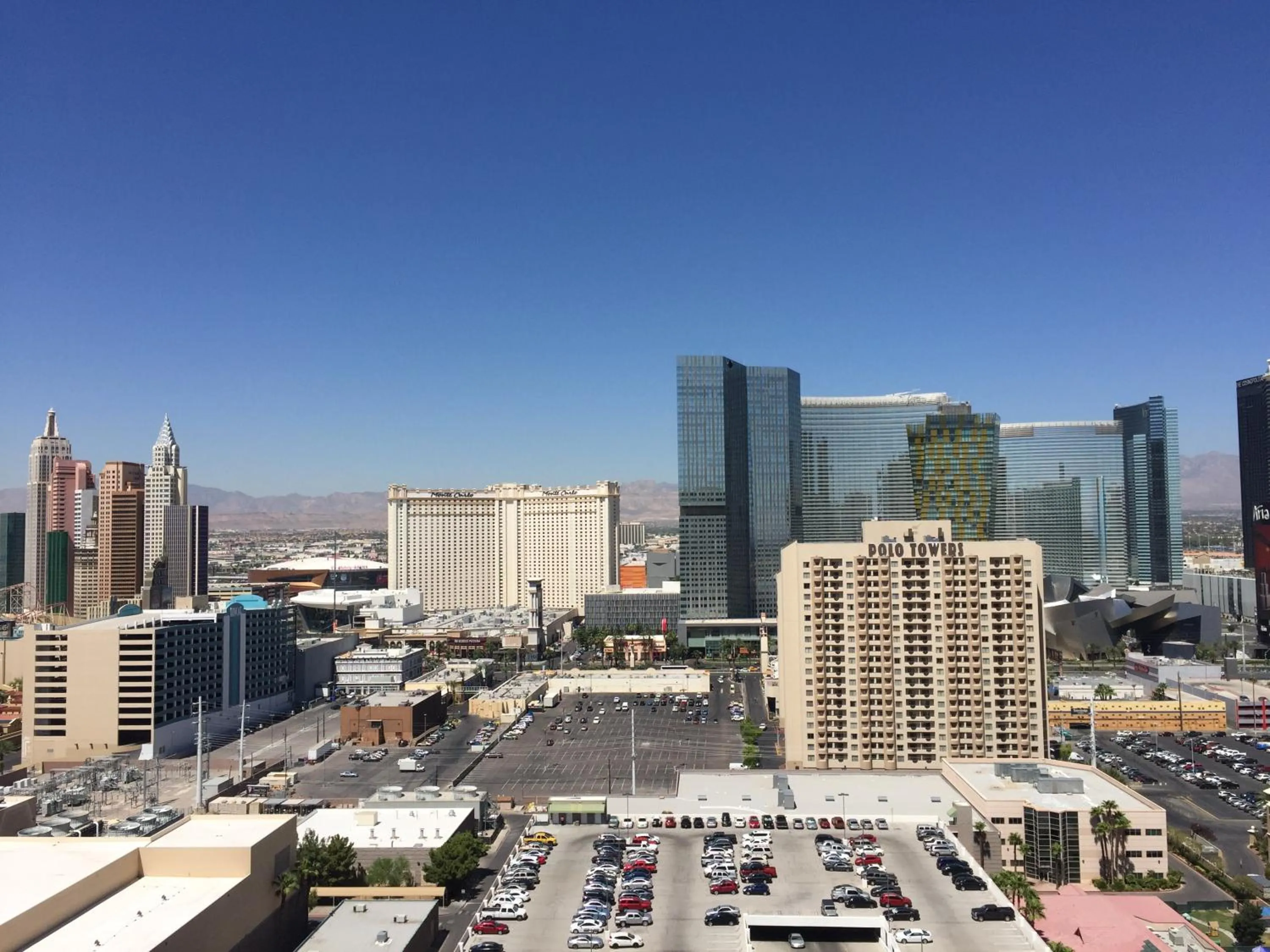 City view in True 1BR Balcony Suite with Strip View at MGM Signature