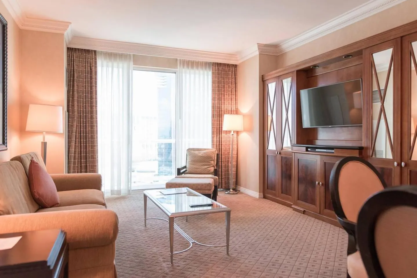 Patio in True 1BR Balcony Suite with Strip View at MGM Signature