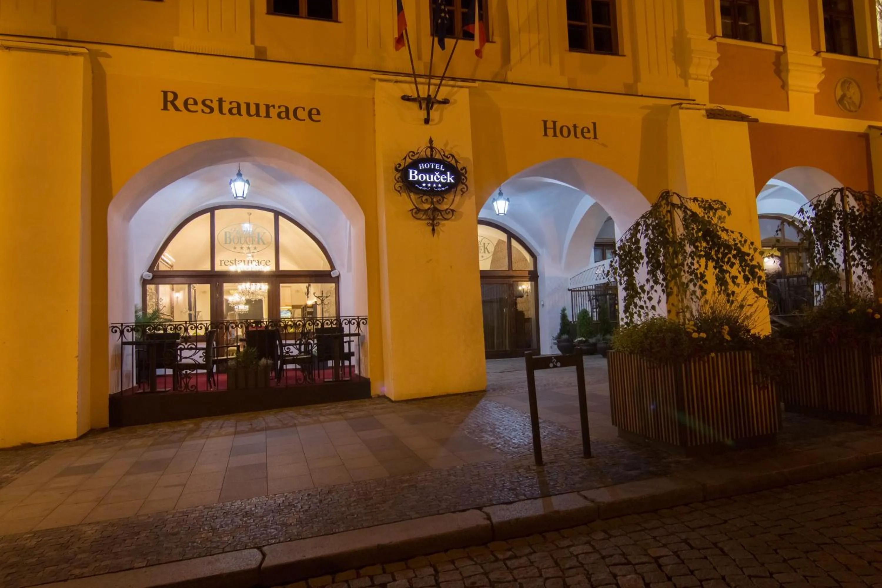 Facade/entrance in Hotel Bouček