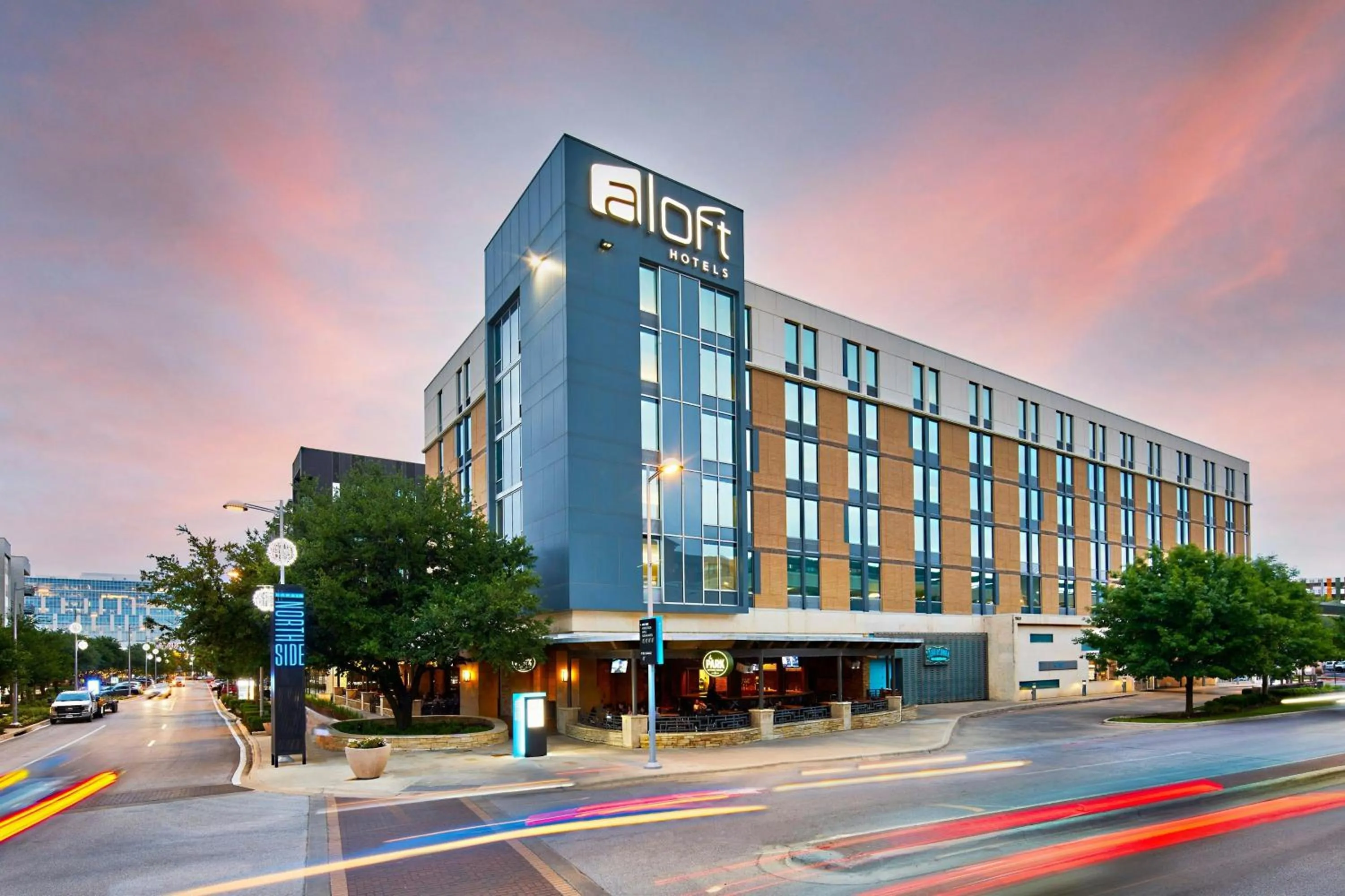 Property building in Aloft Austin at The Domain