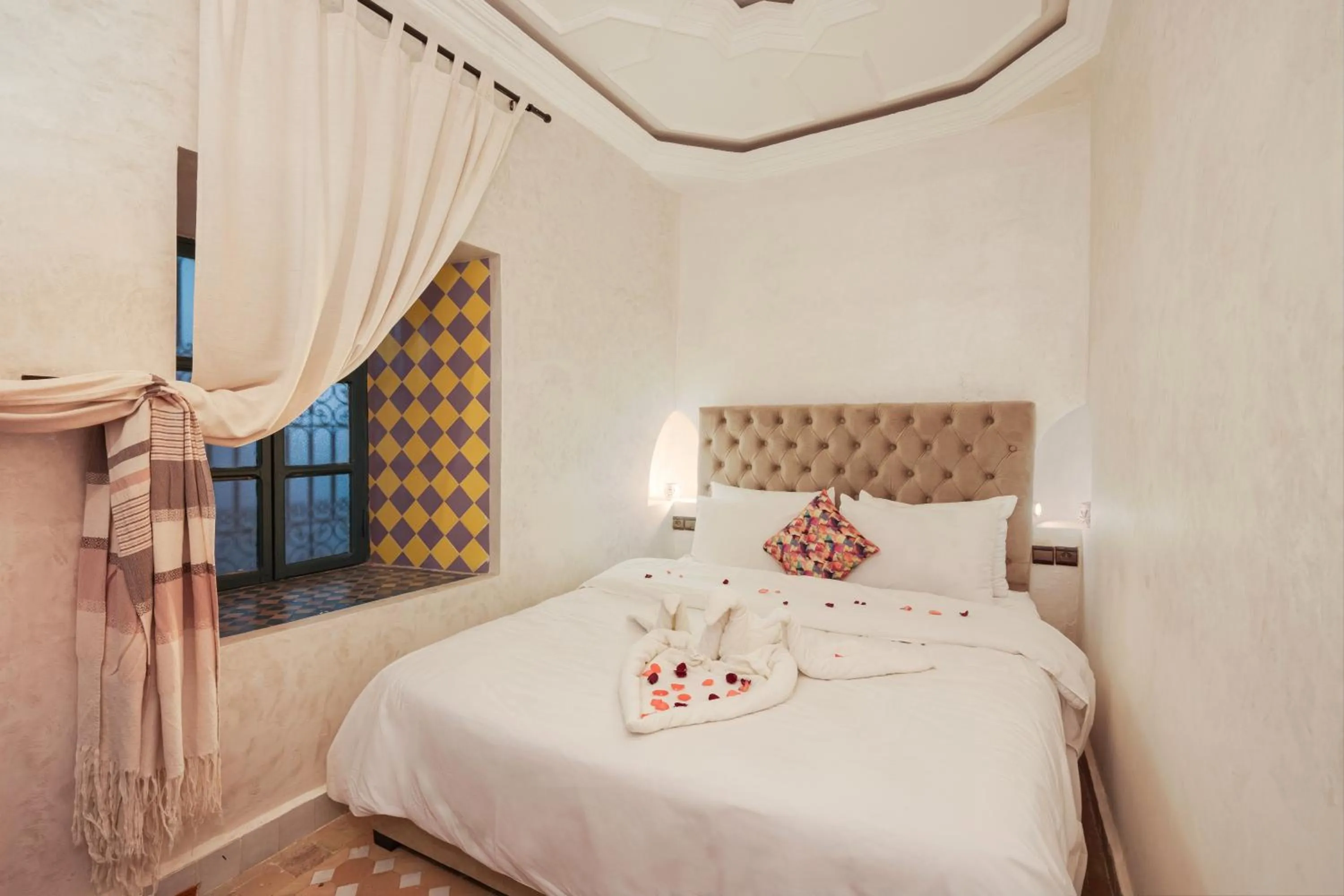 Bed in Riad Azalia