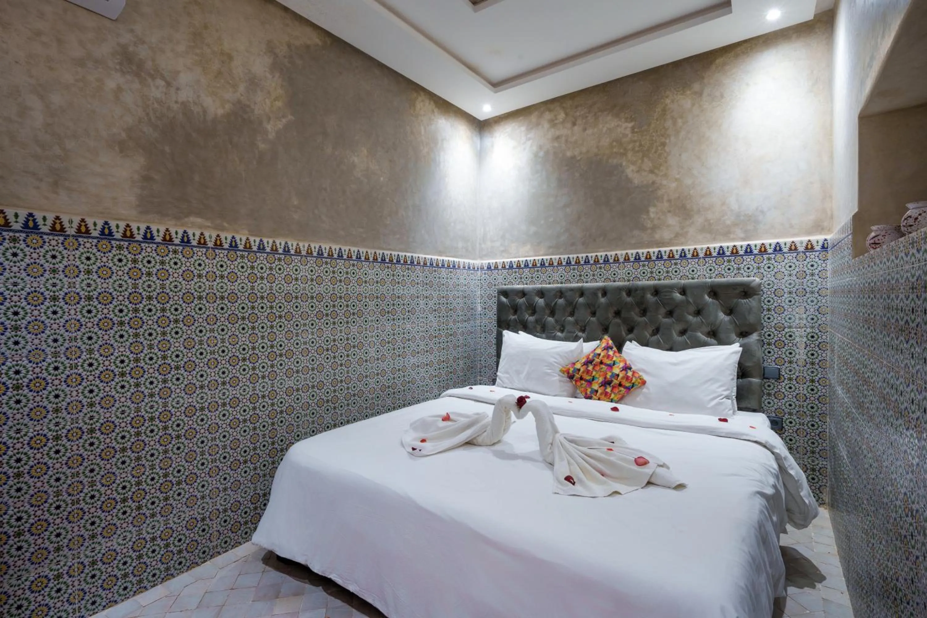 Bed in Riad Azalia
