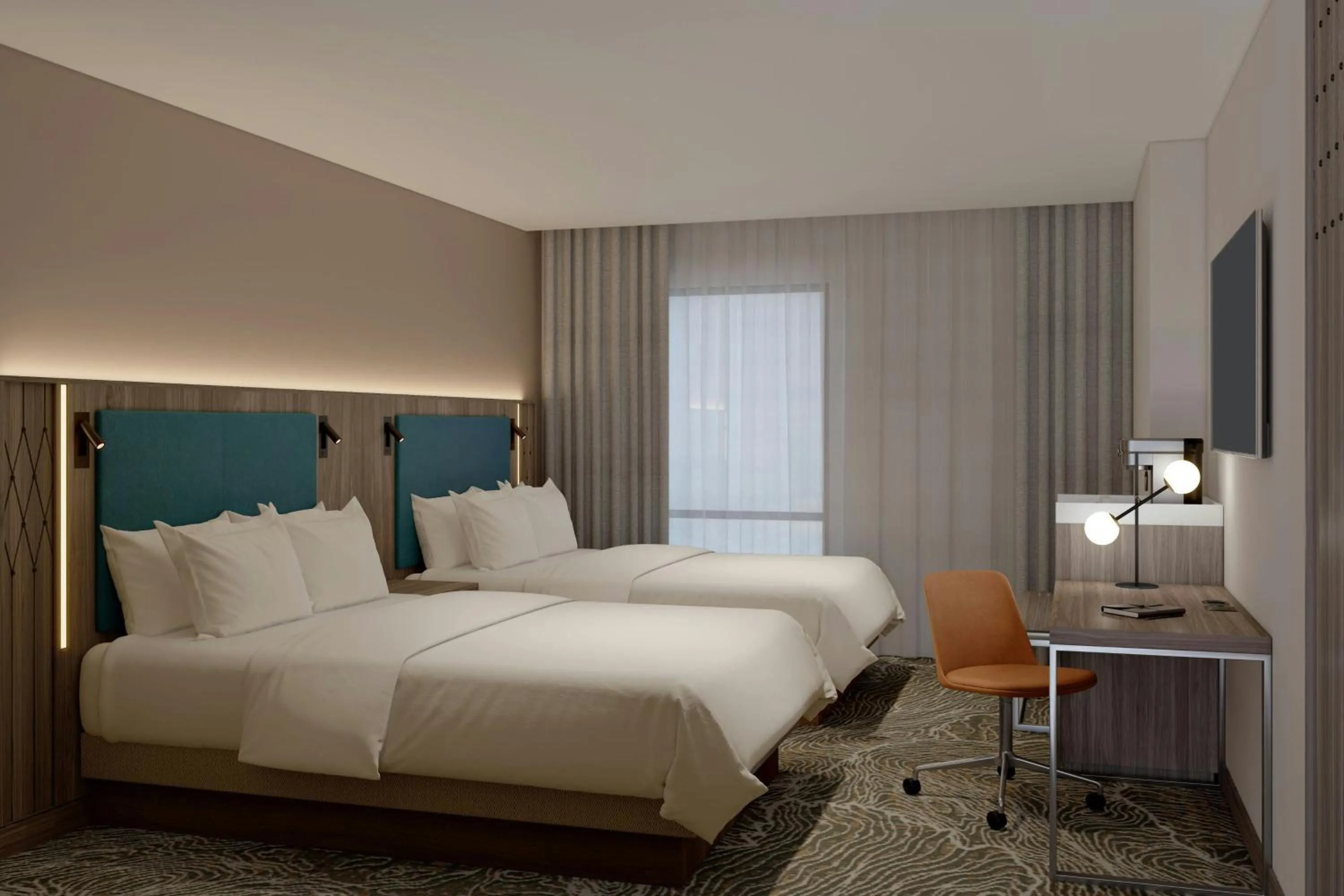 Photo of the whole room, Bed in Courtyard by Marriott Guadalajara Andares