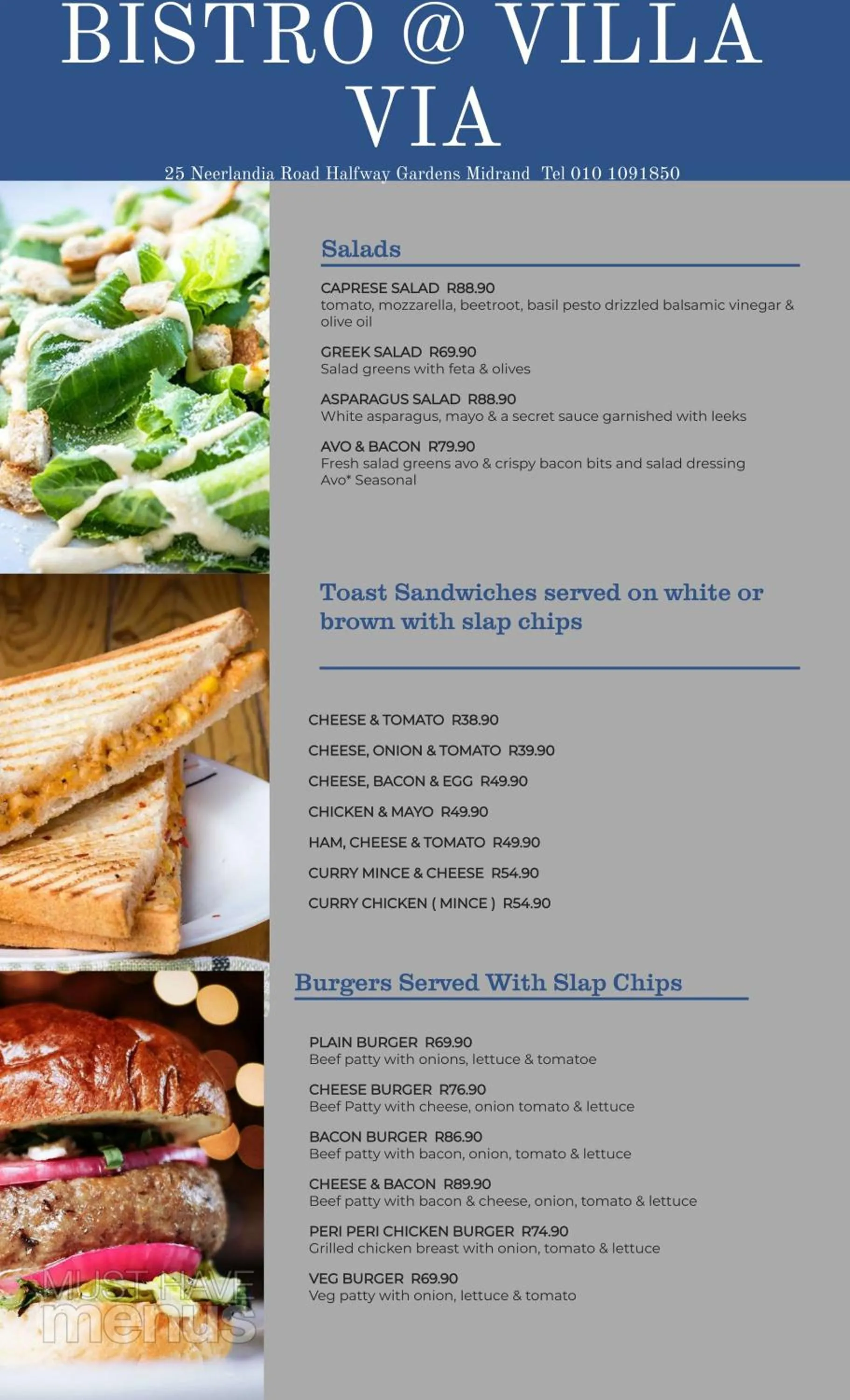 Food and drinks in Villa Via Hotel Midrand