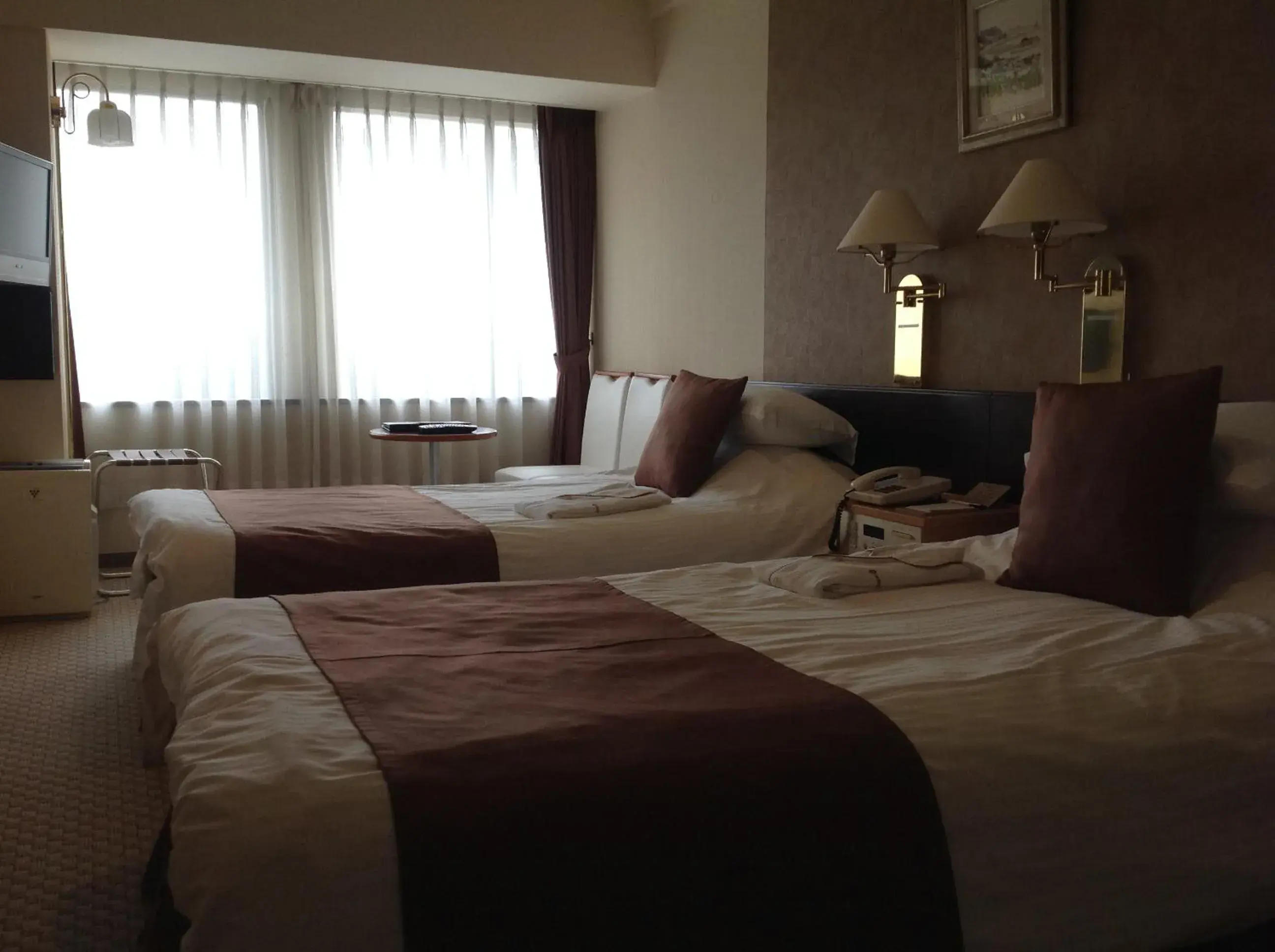 Twin Room in Okayama Plaza Hotel Twin Room in Okayama Plaza Hotel