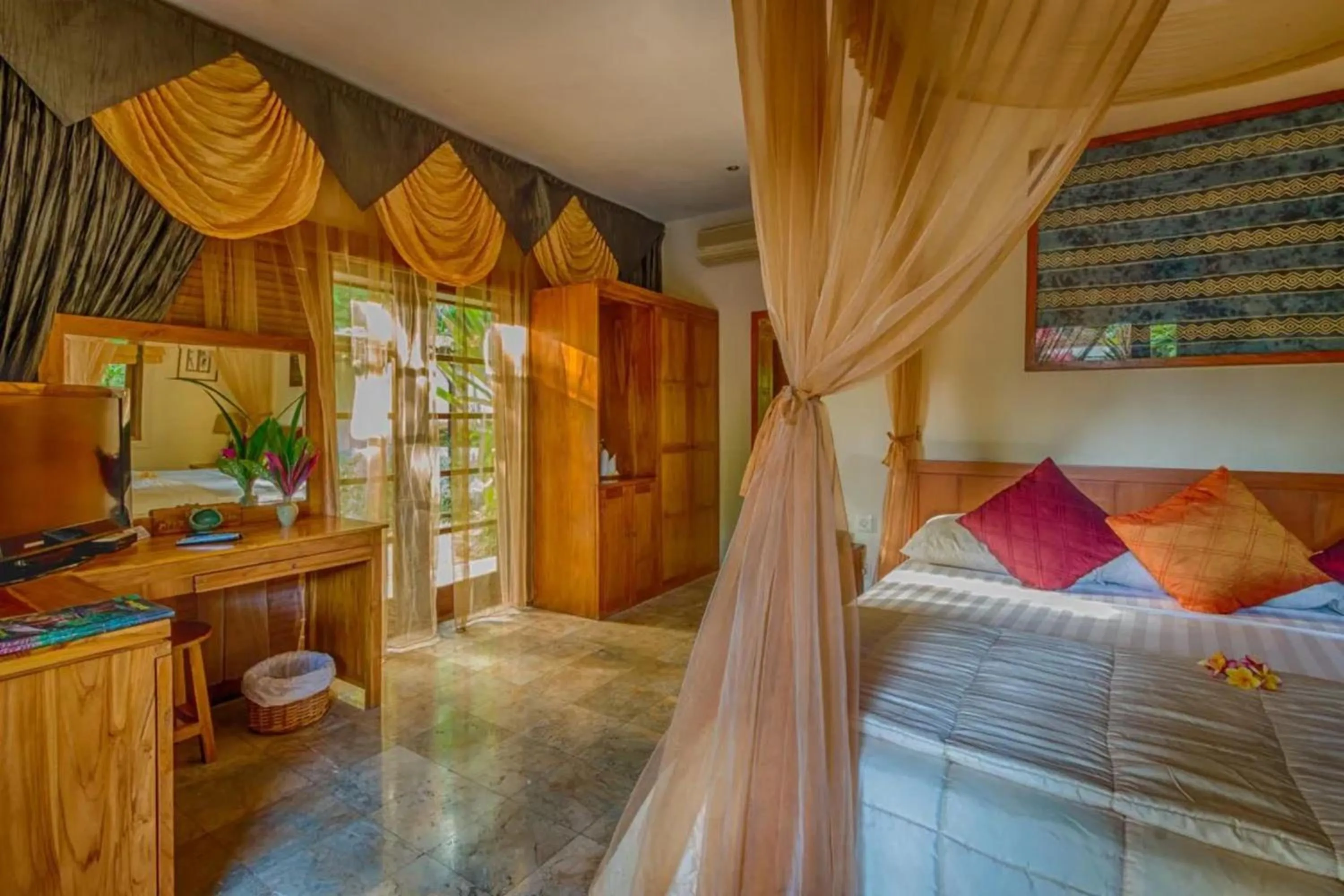 Bed in The Water Garden Hotel