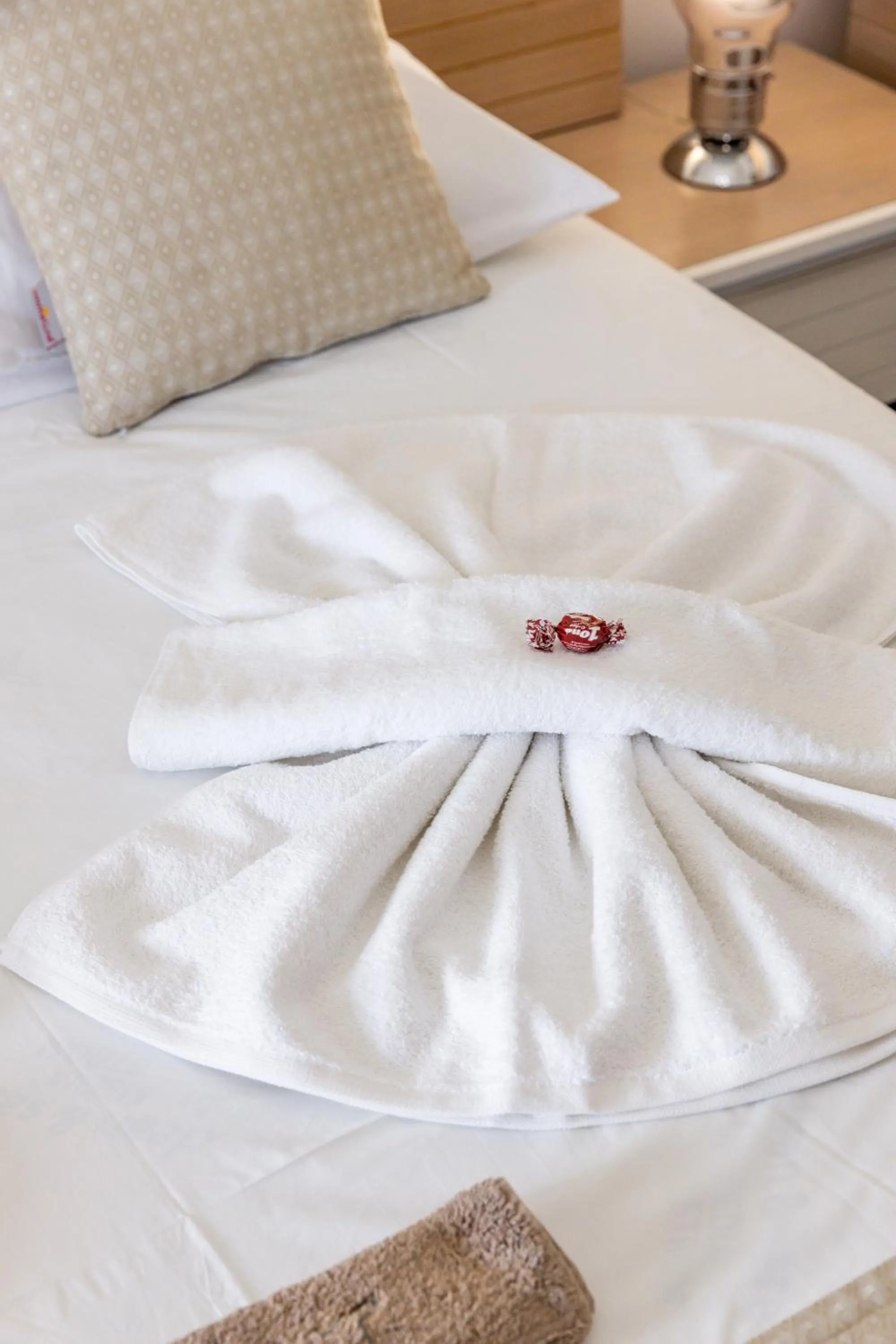 towels, Bed in Panos Luxury Studios