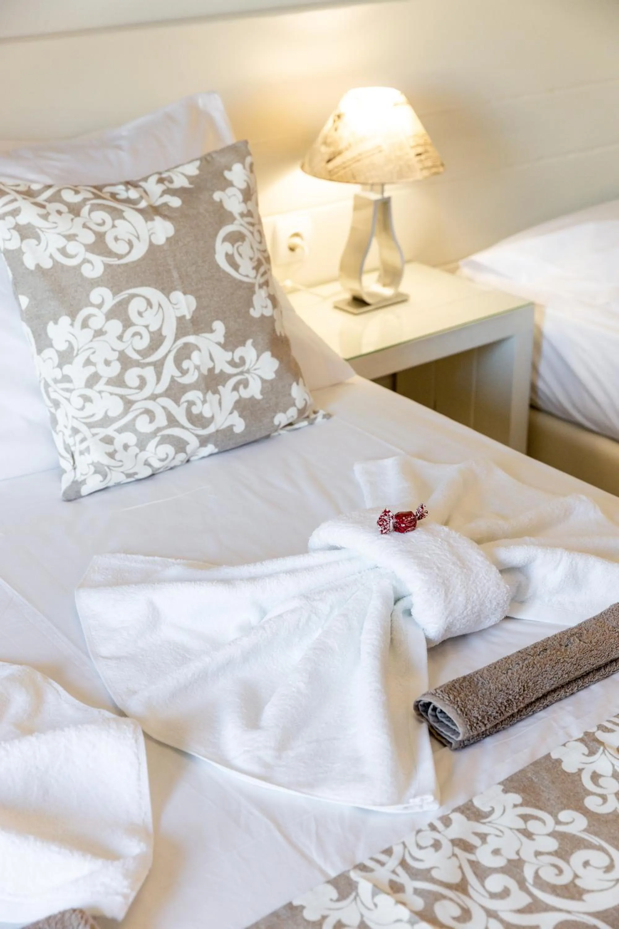 Bed in Panos Luxury Studios