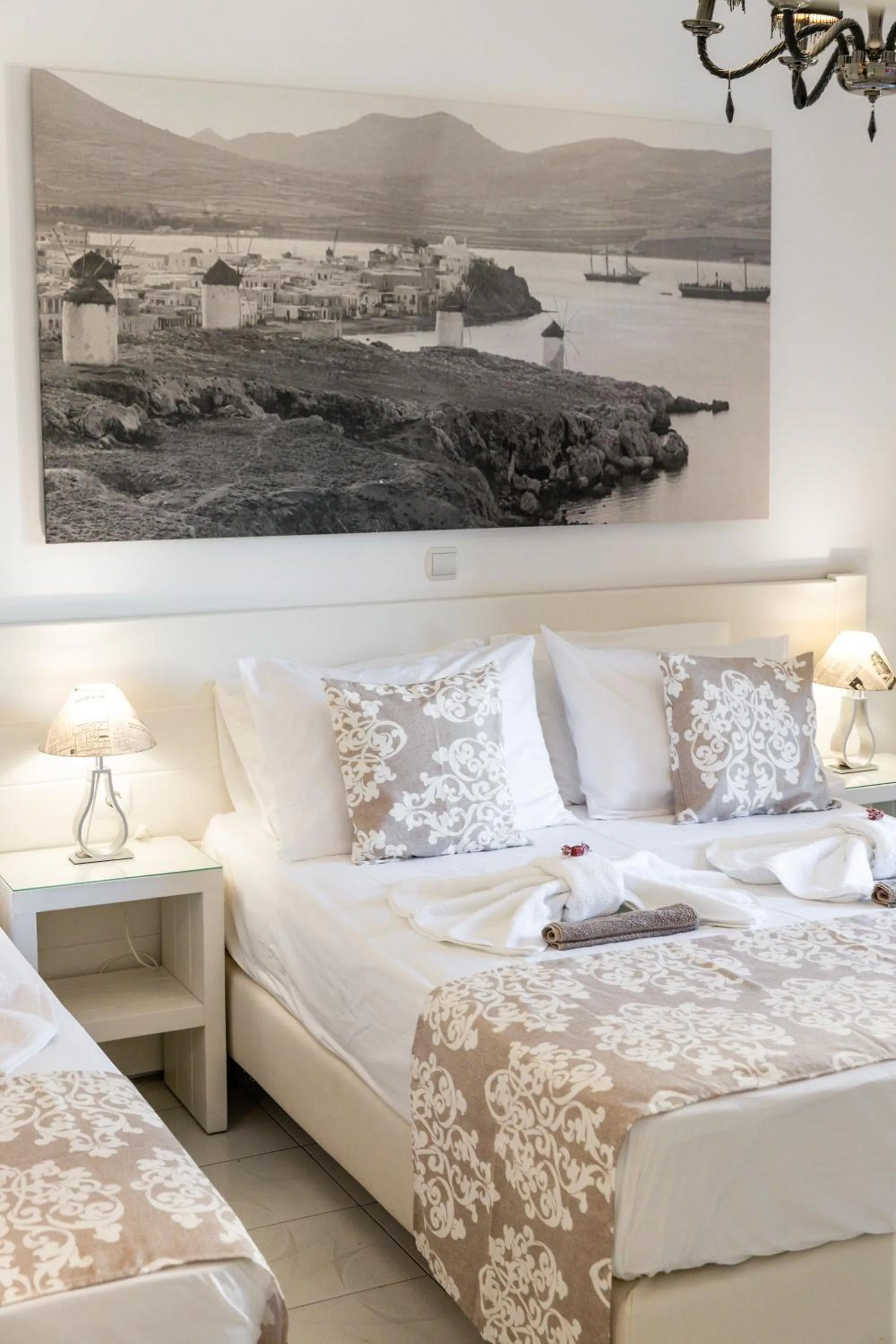 Bed in Panos Luxury Studios