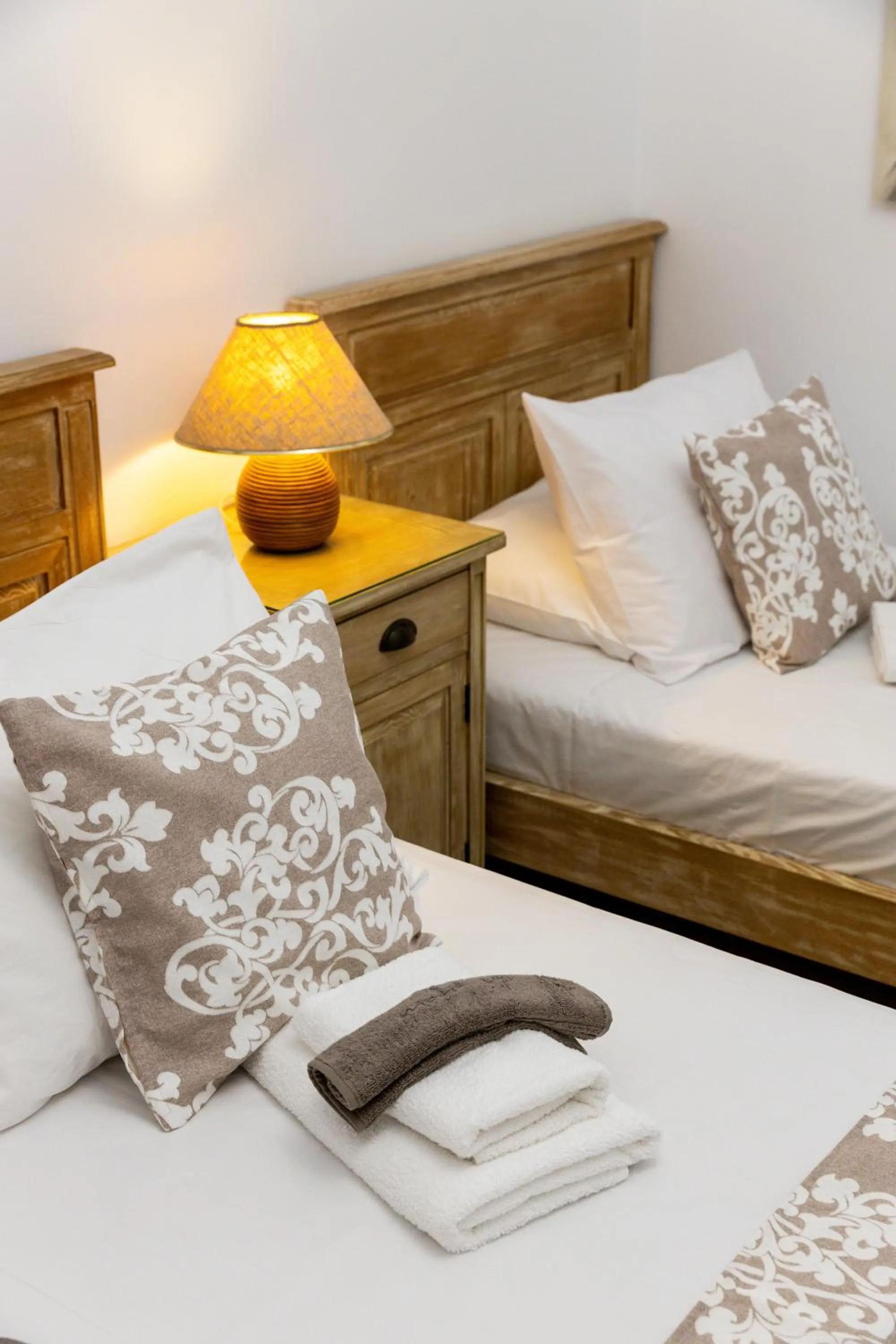 towels, Bed in Panos Luxury Studios